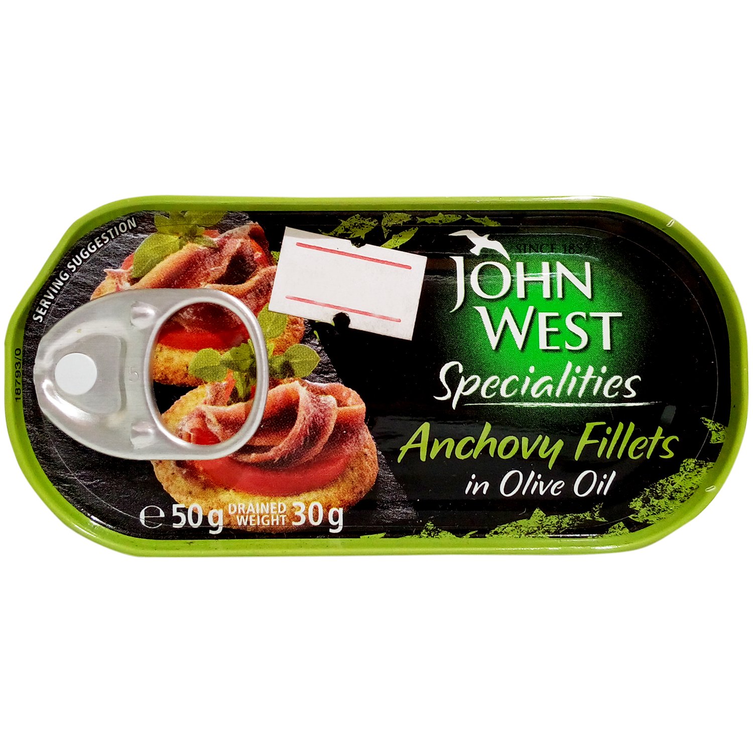John West Anchovy Fillets in Olive Oil, 50g Tin Amazon.in Grocery