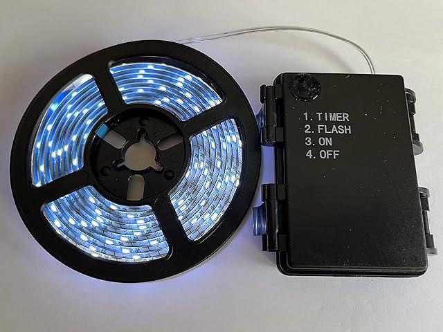 HLS 120 LED White Strip Light + Flash + ON + 6hr Daily Timer Mode