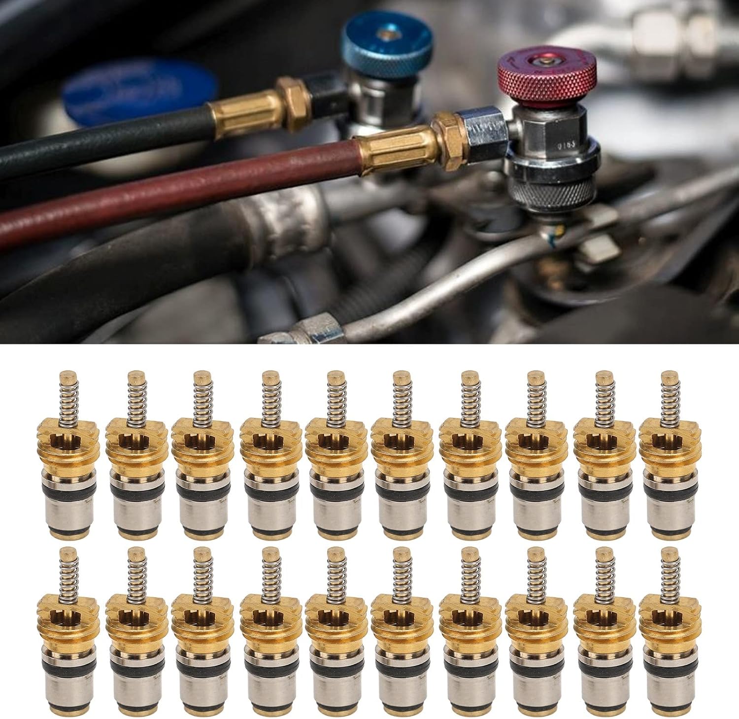 20Pcs Car Air Conditioning Valve Core, High Pressure Valve Core Stem