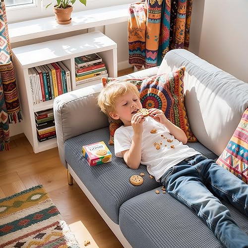 Miniatura 9 de Hokway Fundas Elásticas para Cojines de Sofá, 3 Piezas Fundas Individuales para Cojines de Sofá, Juego de Fundas para Asientos de Sofá de Jacquard,