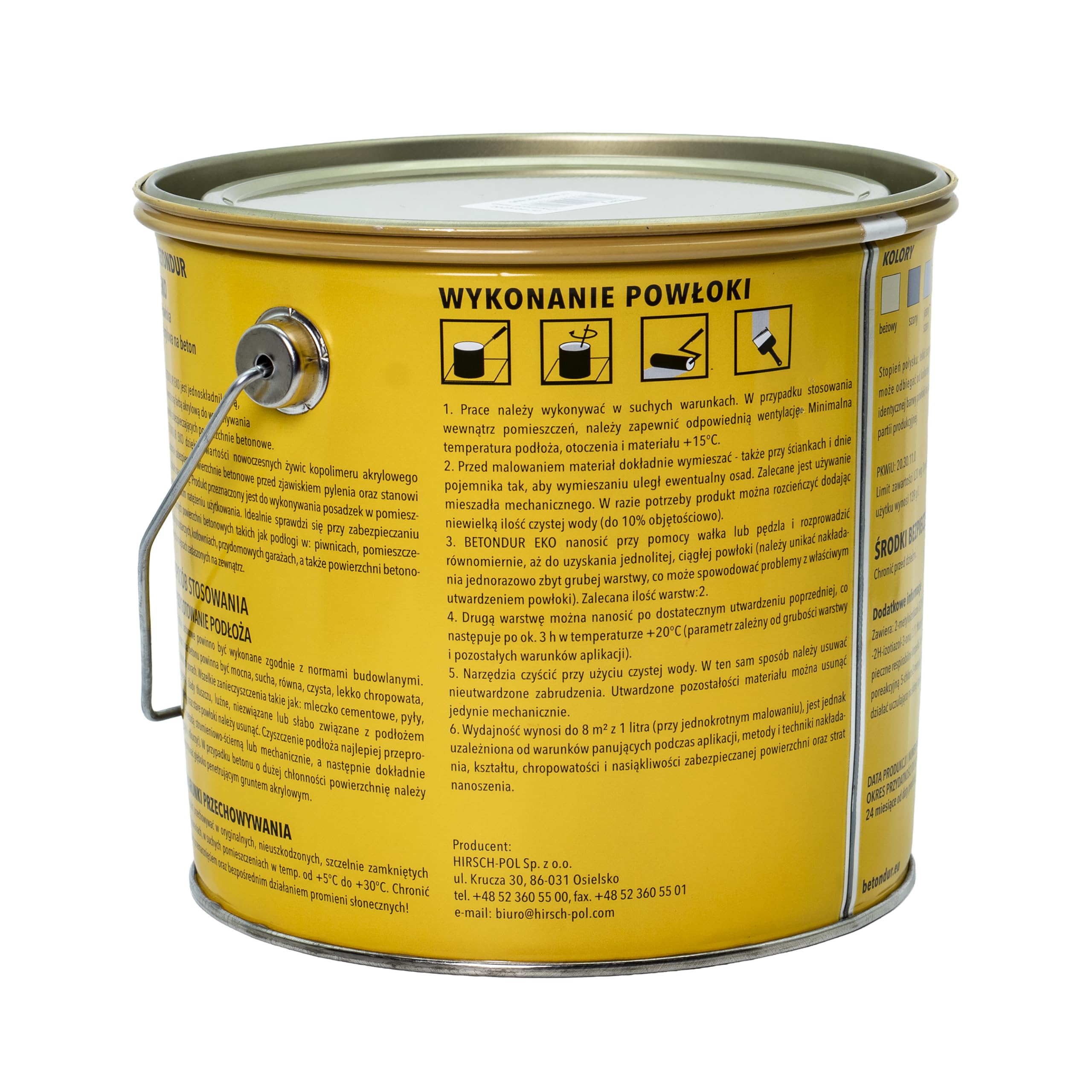 EKO – Vernice Ecologica per Cemento 2,5L – Grigio Chiaro – Rivestimento Acrilico Protettivo per Interni ed Esterni – Resistente agli Agenti Atmosferici e all’Abrasione – Antipolvere
