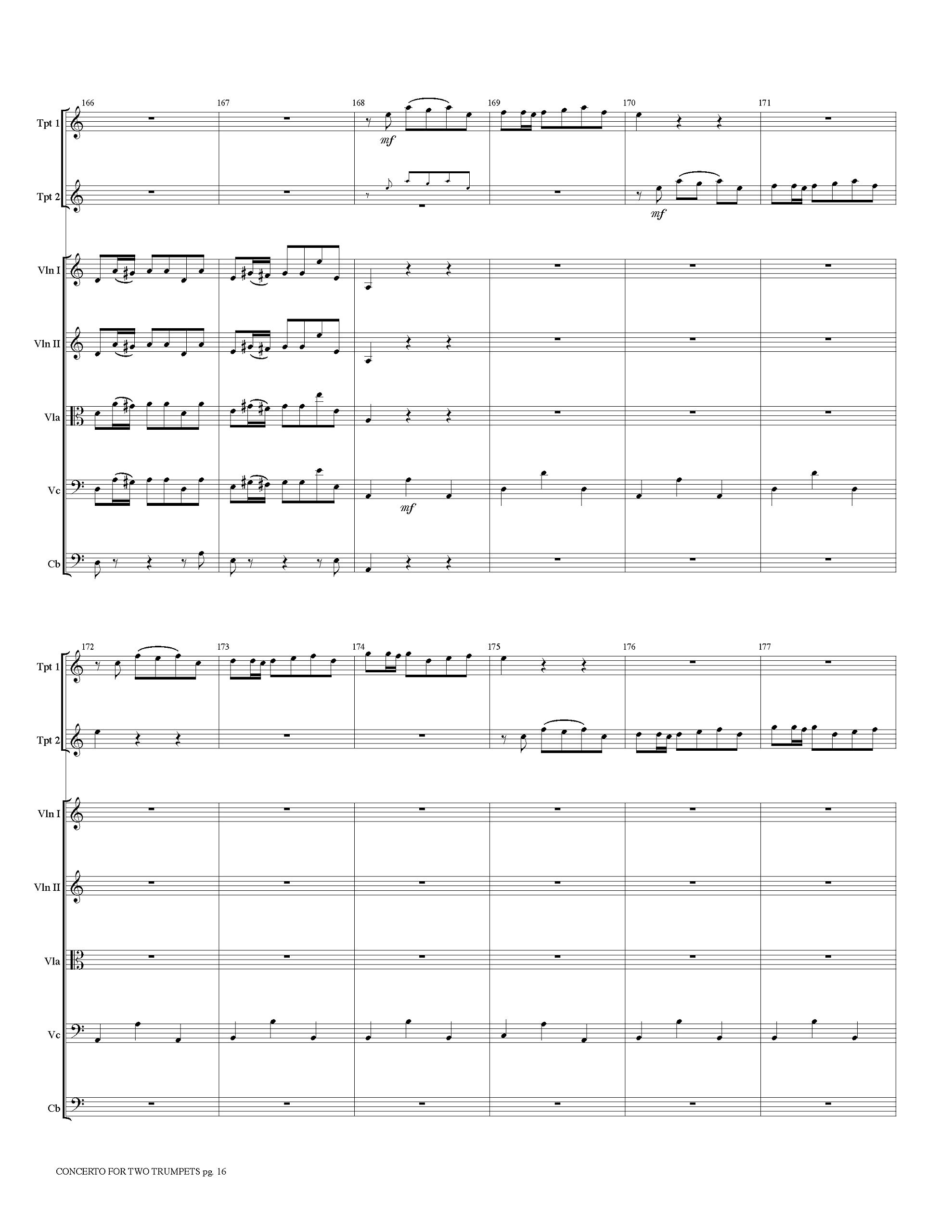 Concerto: For Two Trumpets and String Orchestra, Grade 4 (Eighth Note Publications)