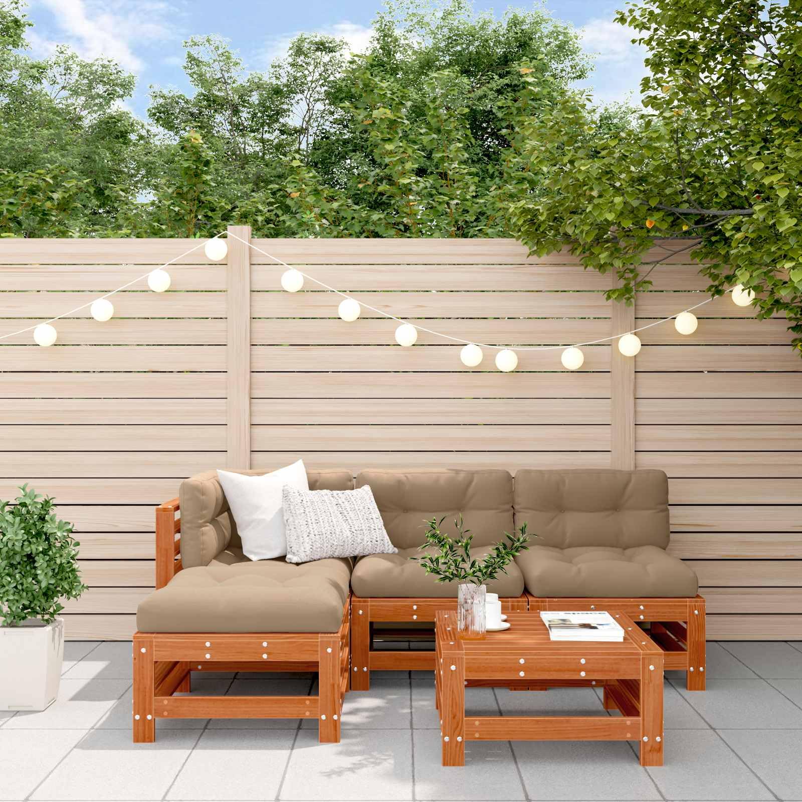 Lite drewno sosnowe Nowoczesny modułowy design 178 5 x 121 x 60 cm Brązowy