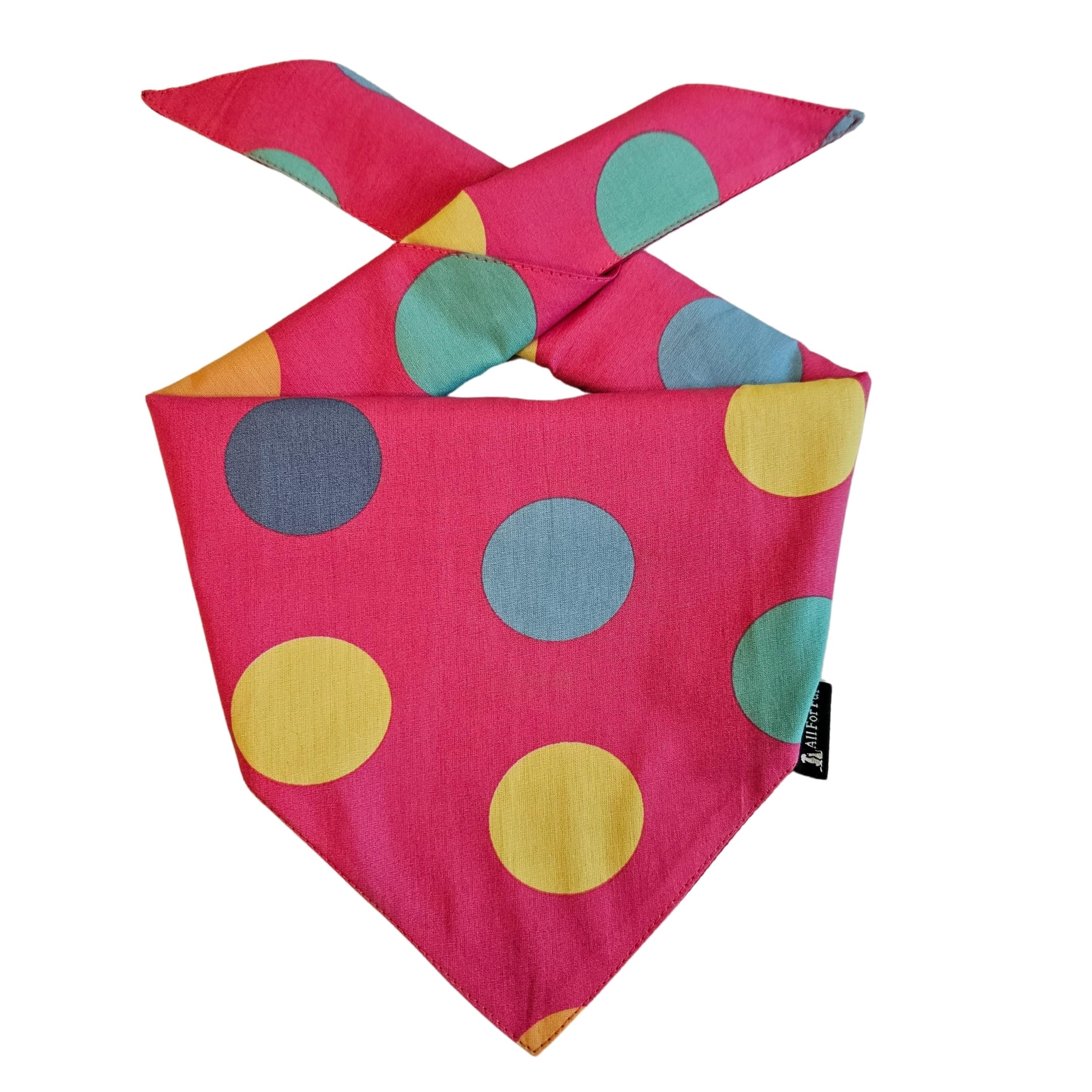 All For Fur Dog & Cat Bandanas | Premium Material | Knot & Tie | Pink Polka (B0BW6C3K1L) Amazon Price History, Amazon Price Tracker