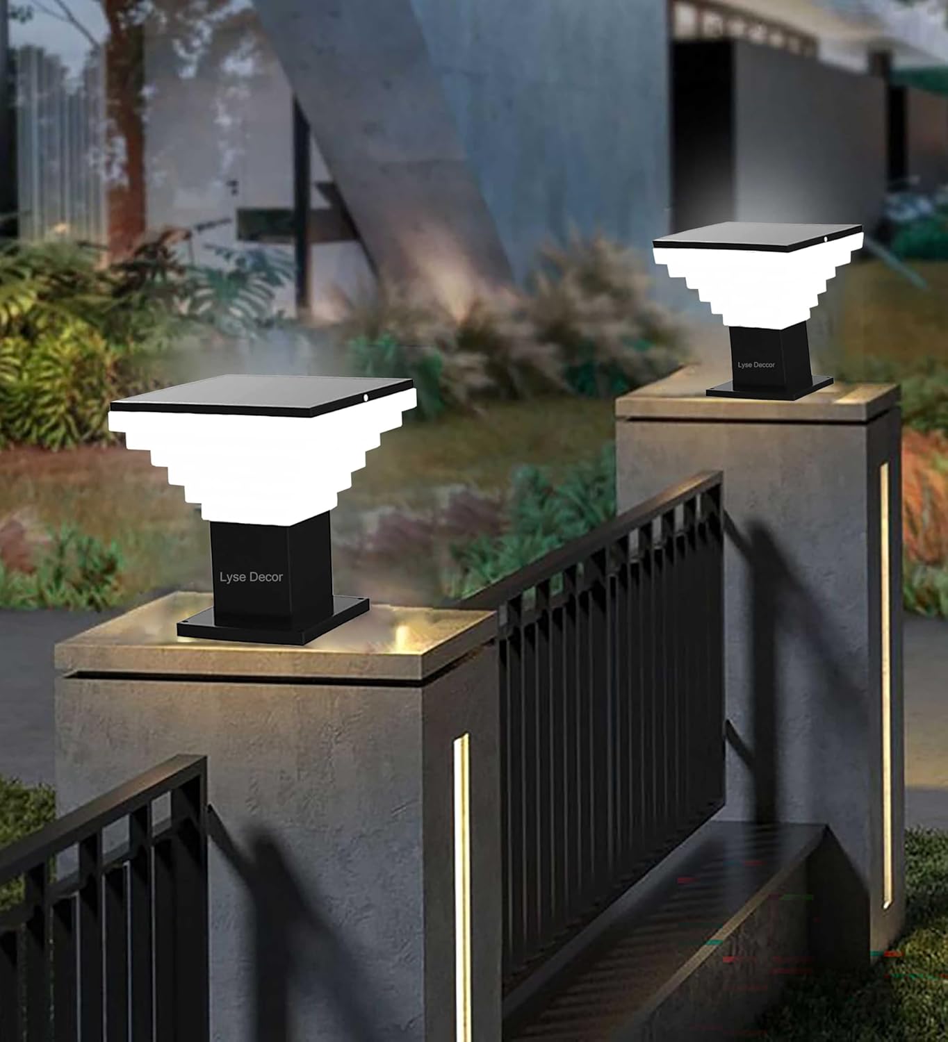 New yr sale Lyse Decor Waterproof Gate Mild for Fundamental Gate Entrance, Outside Pillar Lamp, Gate Lamp for Backyard & Boundaries Lights (Fashionable Design Stairs Form, Pair of two Items) New yr sale Lyse Decor Waterproof Gate Mild for Fundamental Gate Entrance, Outside Pillar Lamp, Gate Lamp for Backyard & Boundaries Lights (Fashionable Design Stairs Form, Pair of two Items)