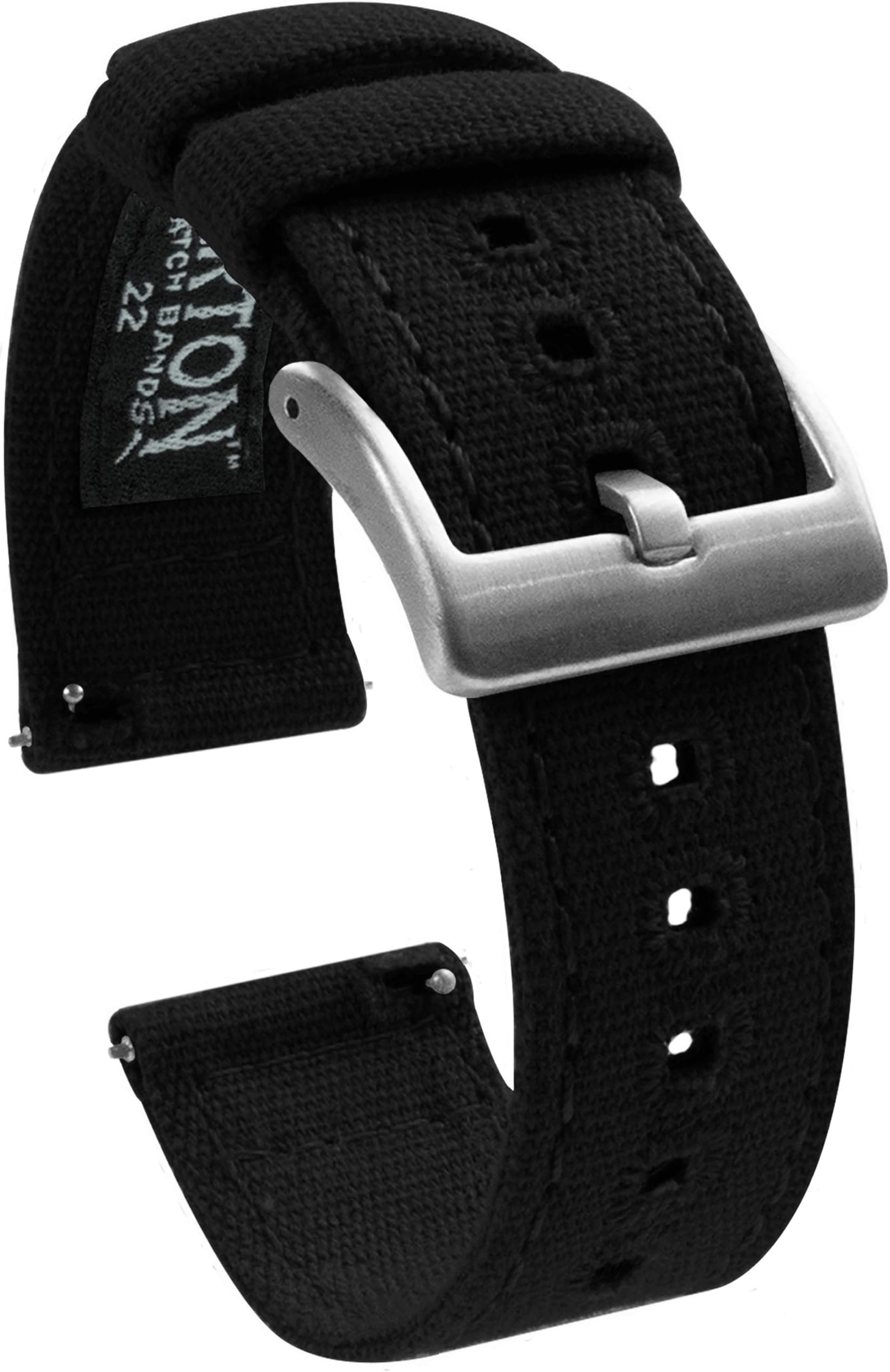 [BARTON WATCH BANDS] Canvas Quick Release Watch Band Strap - Choose Color and Width - 18mm / 19mm / 20mm / 21mm / 22mm / 23mm / 24mm