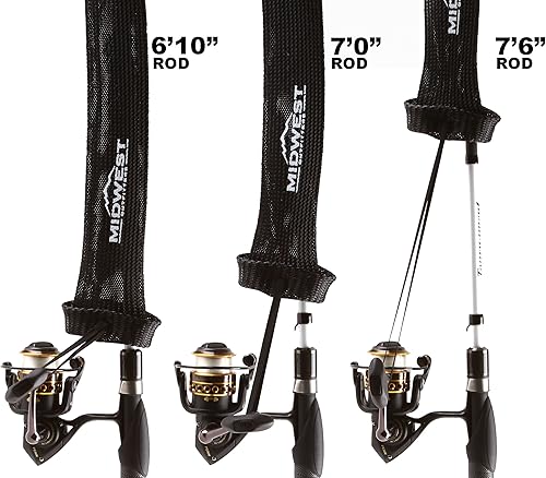 Miniatura 2 de Midwest Outfitters Calcetines de caña – Funda para cañas de pescar – Fundas para cañas de pescar para cañas giratorias y tamaños de caña de pescar