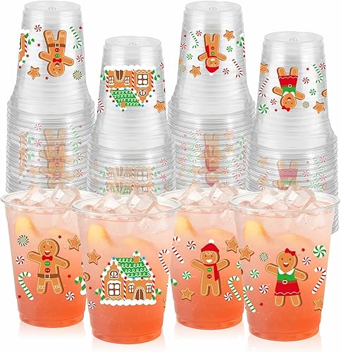 Miniatura 33 de ABURRORI 50 piezas de vasos de plástico groovy de 12 oz, decoraciones de fiesta boho con flores de margarita desechables, vasos de plástico