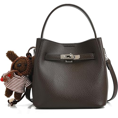 Ladies' wallet, light luxury bucket bag, lychee patterned handbag, high-end sense, one shoulder versatile crossbody bag