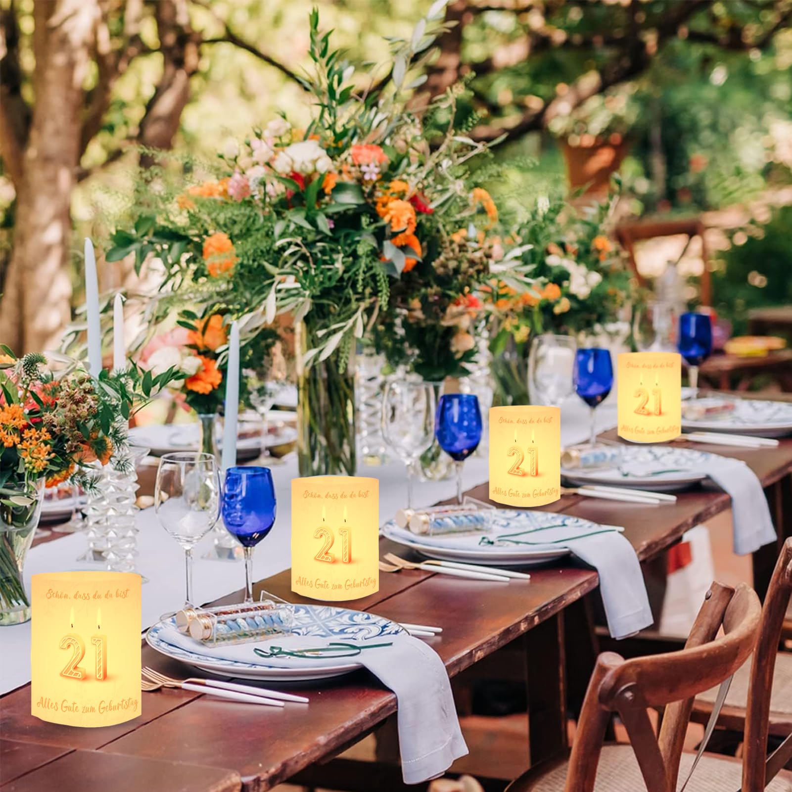 Lanterne De Décoration De Table Pour Anniversaire, 12 Pièces De