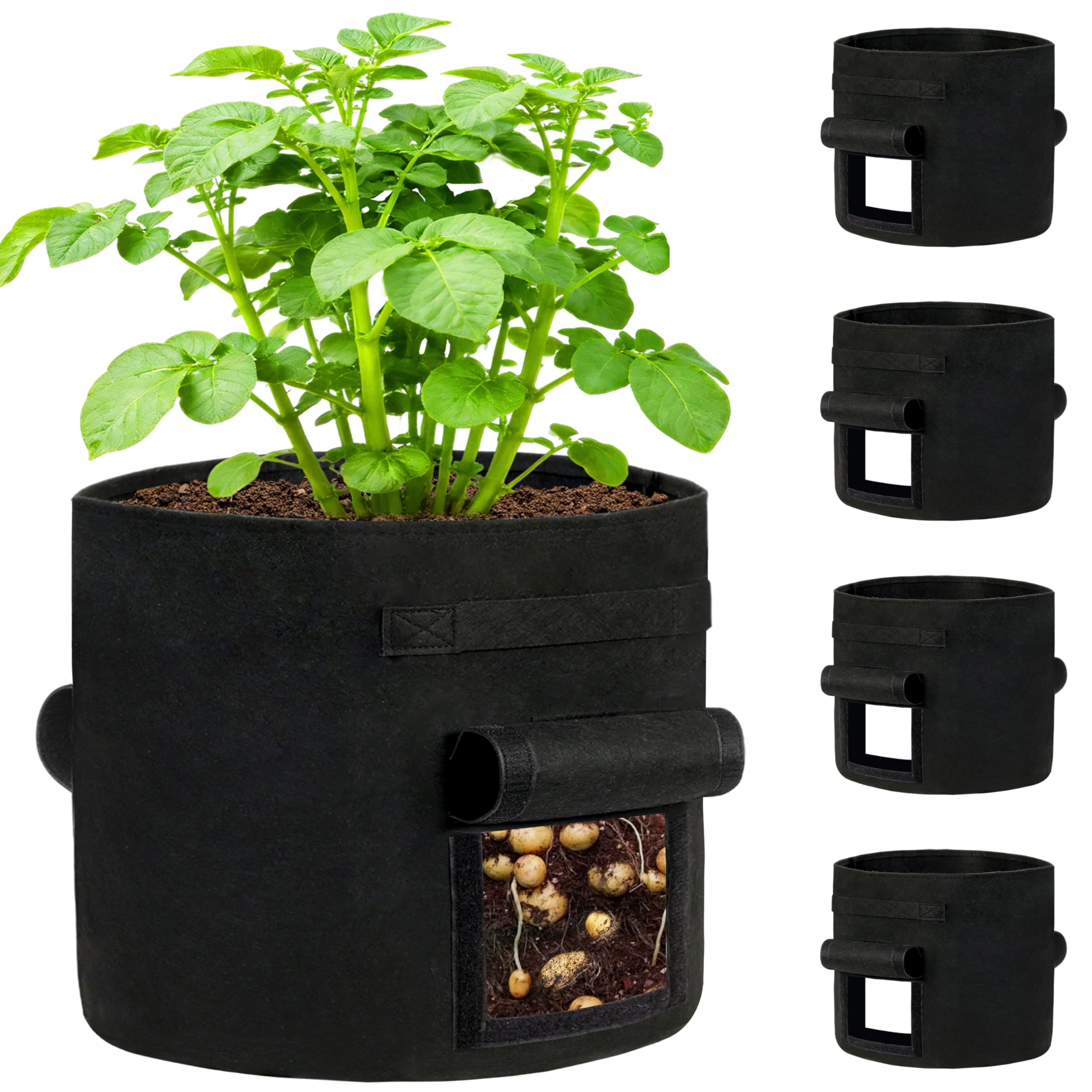 SORANGEUN 30 Gallon Potato Grow Bags 4-Pack