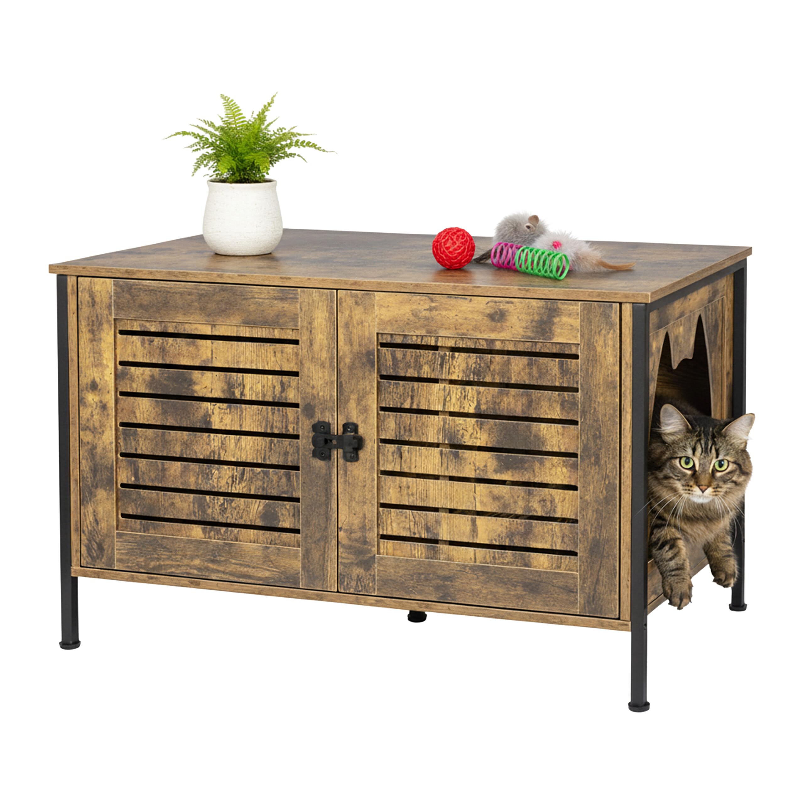 Meuble pour litière de chat Relaxdays pour un salon toujours impeccable