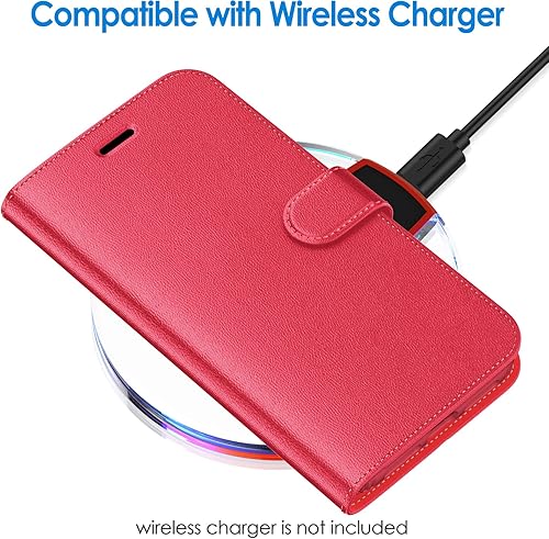 Miniatura 6 de JETech Funda tipo cartera para iPhone 11 de 6.1 pulgadas, funda magnética de piel sintética a prueba de golpes con tarjetero y función de soporte