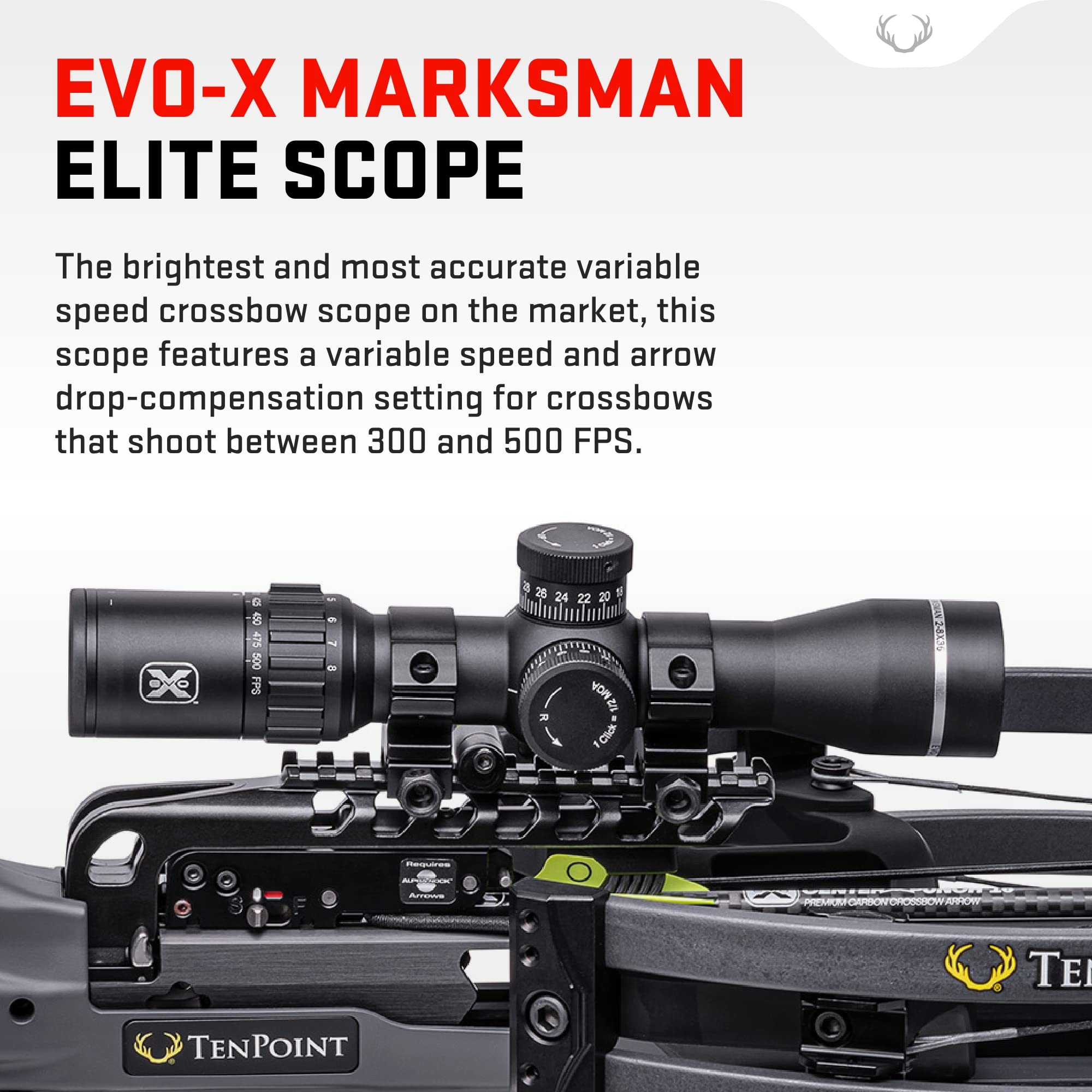 EVOX Marksman Elite Scope, Black Calibrated For 20 To