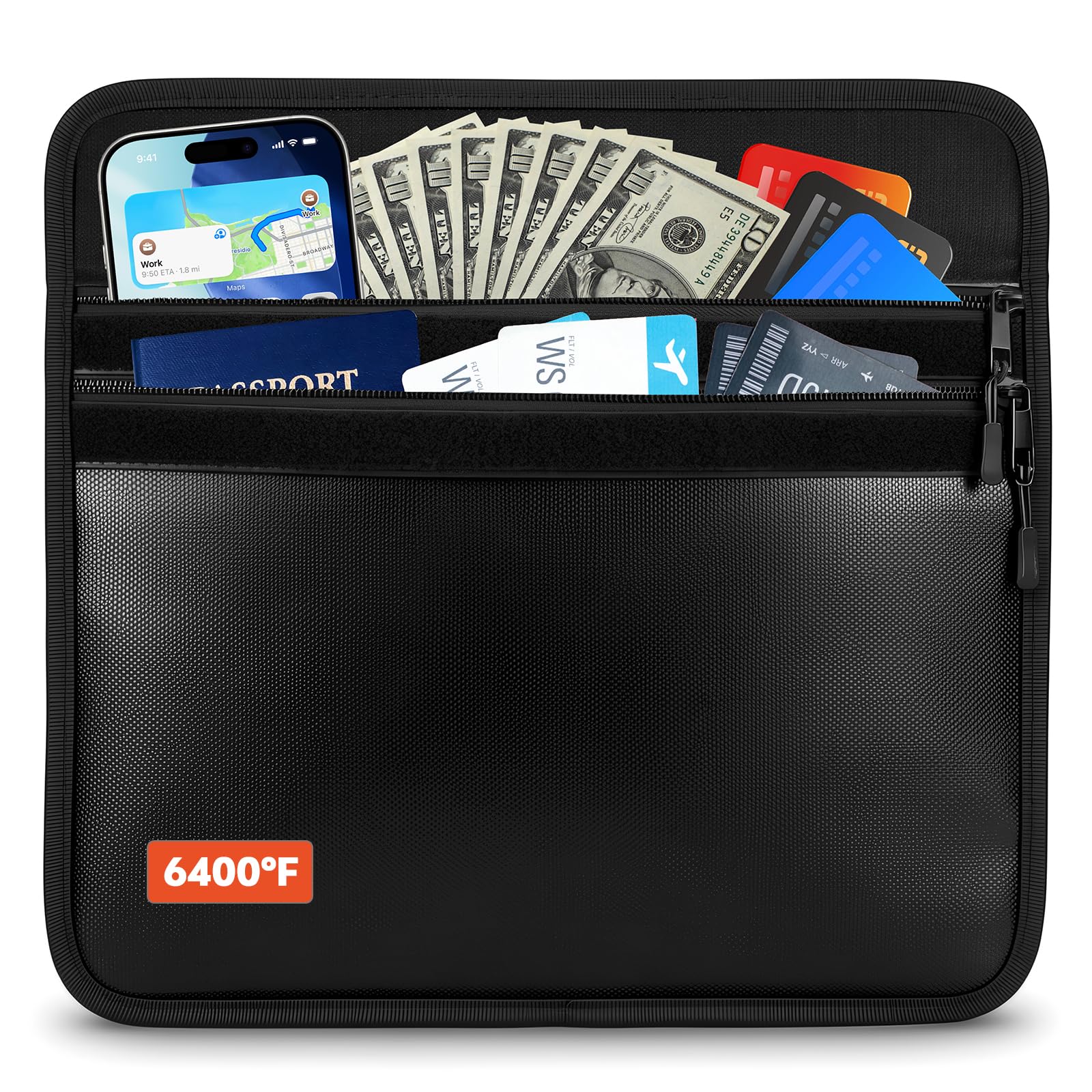Zourglow Fireproof Document Bag 38 x 28 cm 6400℉