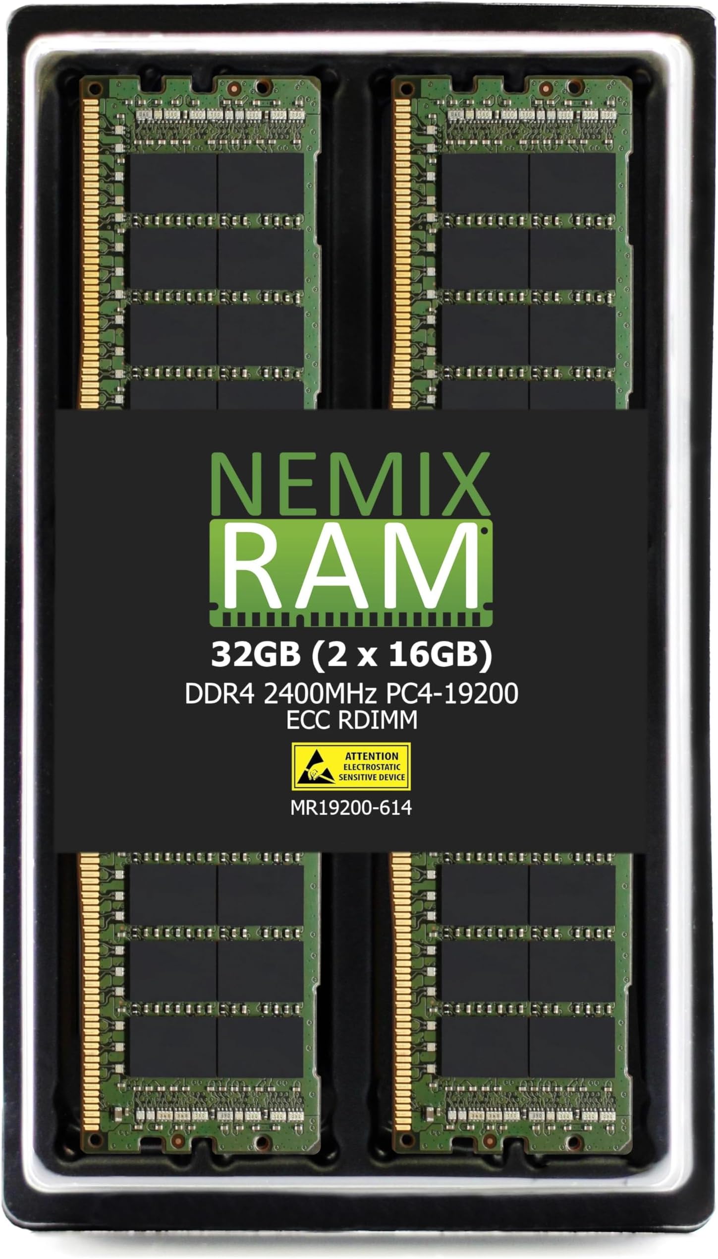 32GB (2X16GB) DDR4 2400MHZ PC4-19200 1Rx4 1.2V CL17 288-PIN ECC RDIMM Registered Server Memory KIT