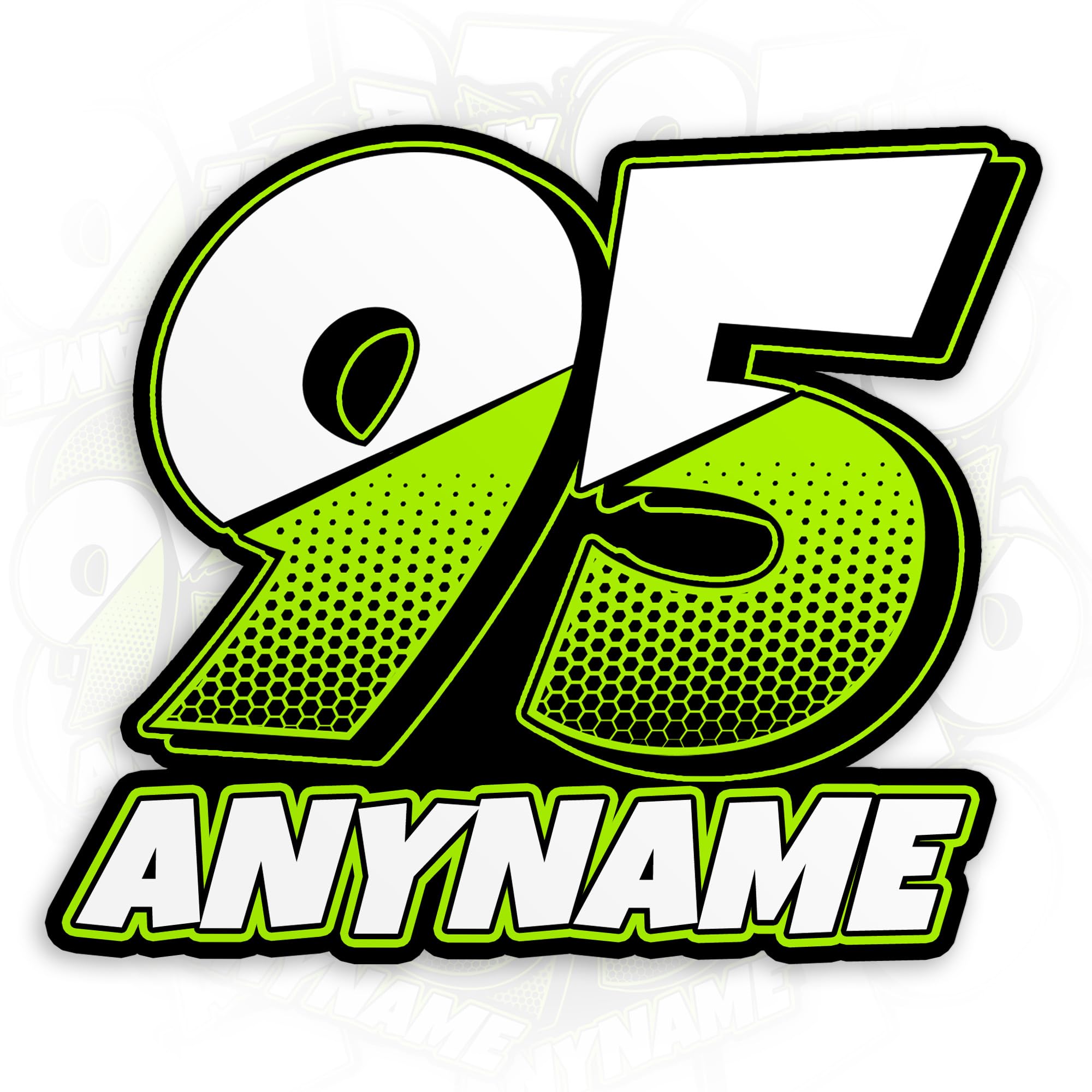 Personalized Racing Sports Decals Custom Racing Motocross Name Number Stickers Cars Waterproof Die-Cut Vinyl Sticker for Dirt Bike Car Truck