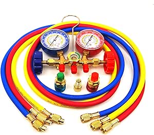 R12 R22 R134a R502 Manifold Gauge Set HVAC A/C Charging Service 59 In - Foto 6