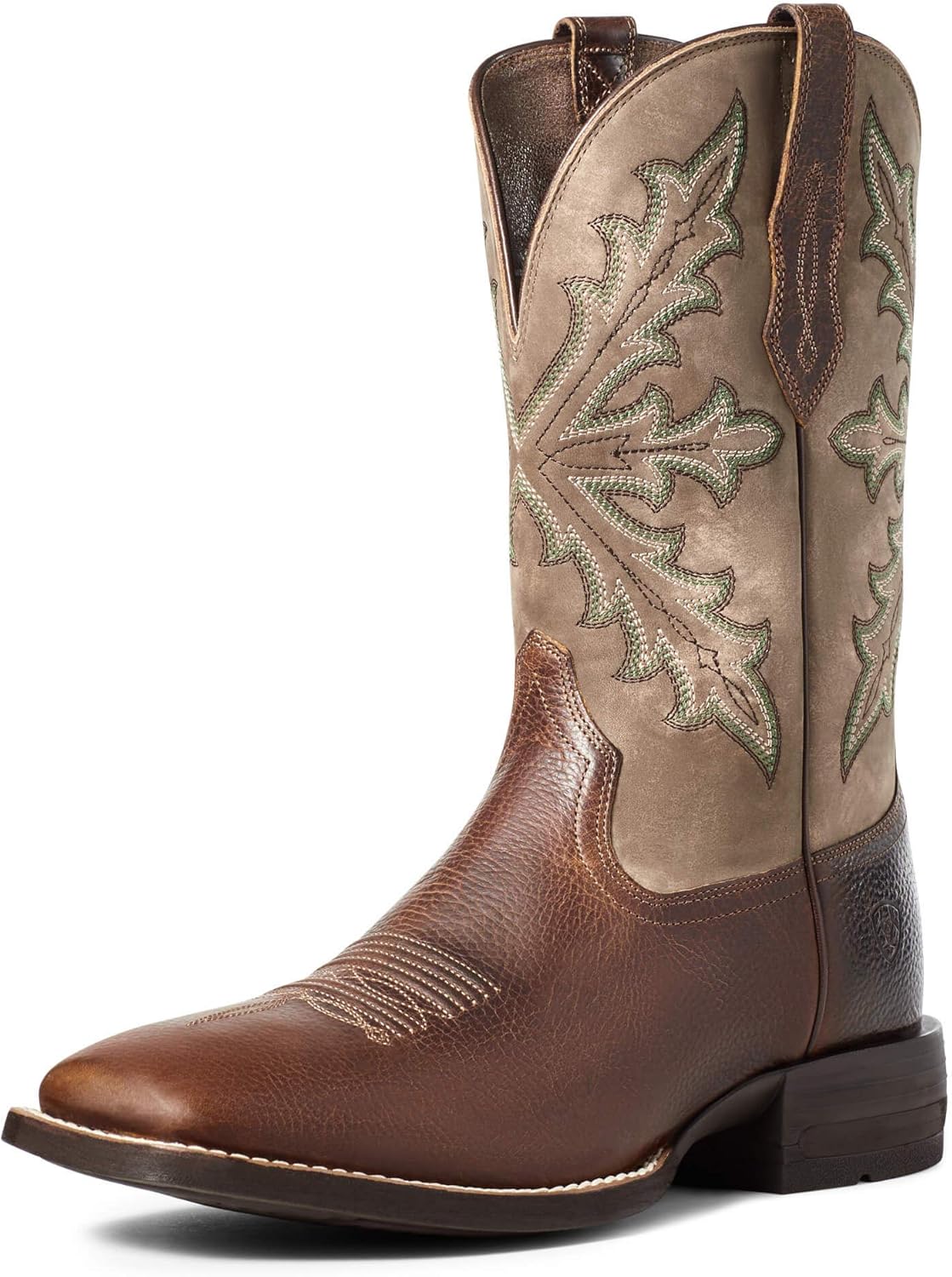 Ariat Mens Qualifier Western Boot Champ Brown/Rosin Tan 12 Wide