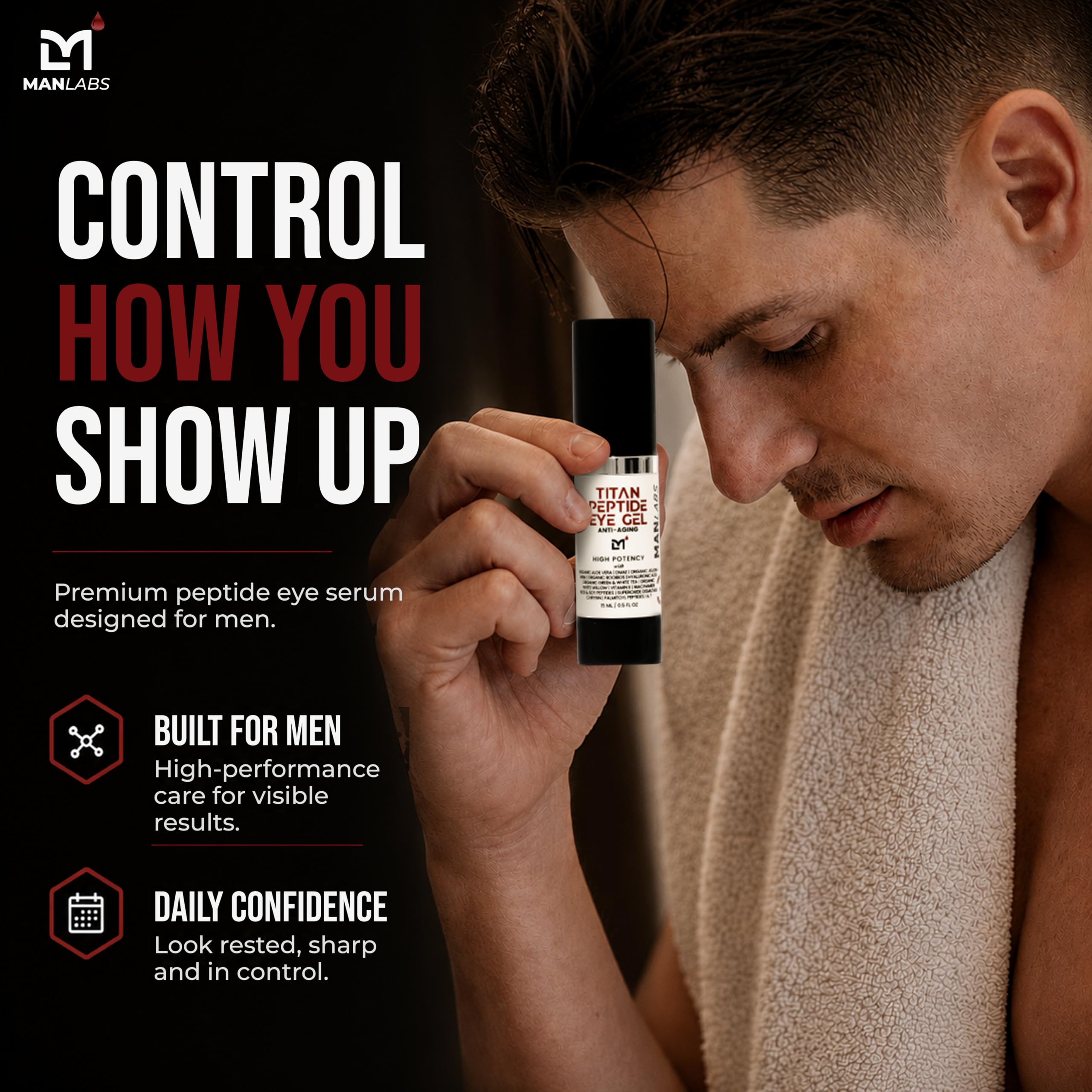 Man Labs Titan Peptide Cooling Eye Serum for Men