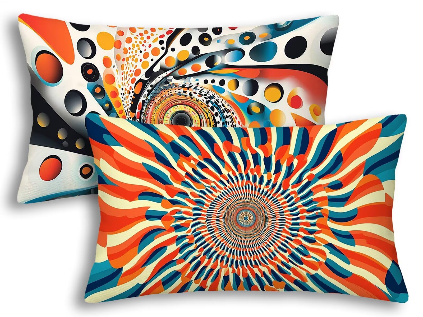 Taie oreiller 40x60 lot de 2 housse coussin rectangulaire deco canape