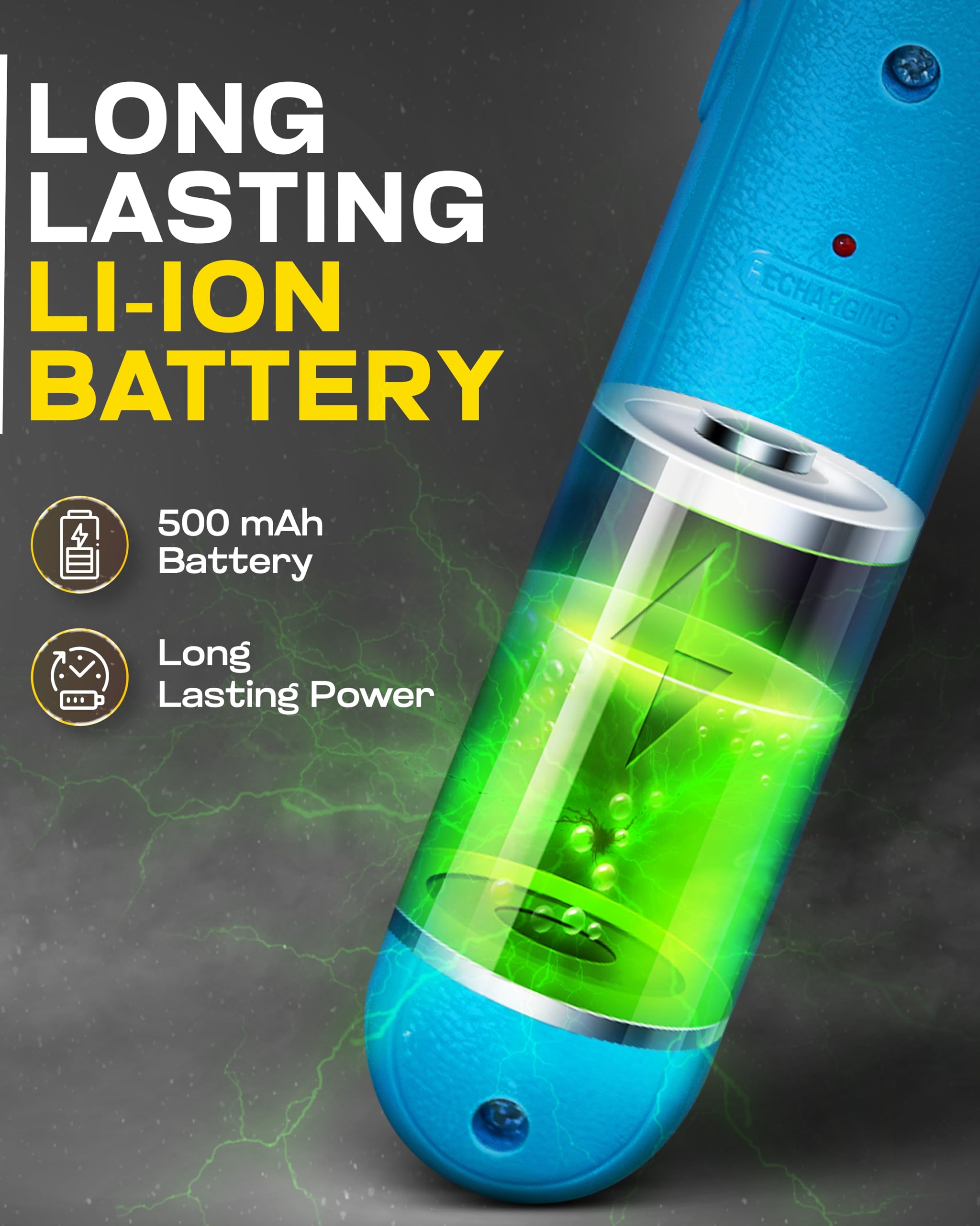 Weird Wolf Electric Mosquito Bat | Rechargeable Mosquito Killer Racket with Built-in Plug | Lithium Battery | Durable & Strong Design | 6-Month Warranty image 3