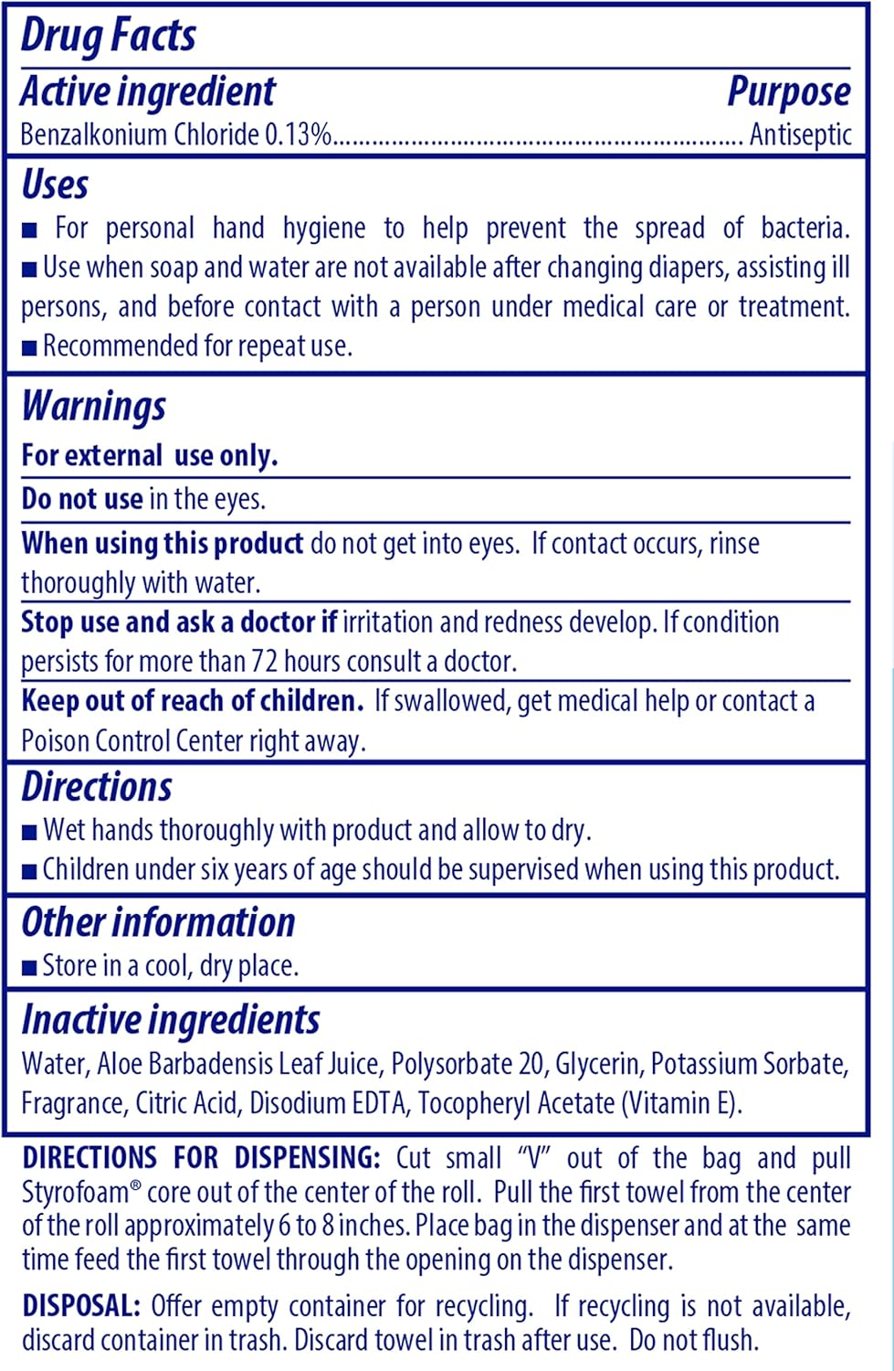 Sanitizing Wipes: 5000 Unscented Wipes (8" x 5"): 4 Refill Mega Rolls for Floor Stand and Wall Dispensers - For Gyms, Restaurants, Offices