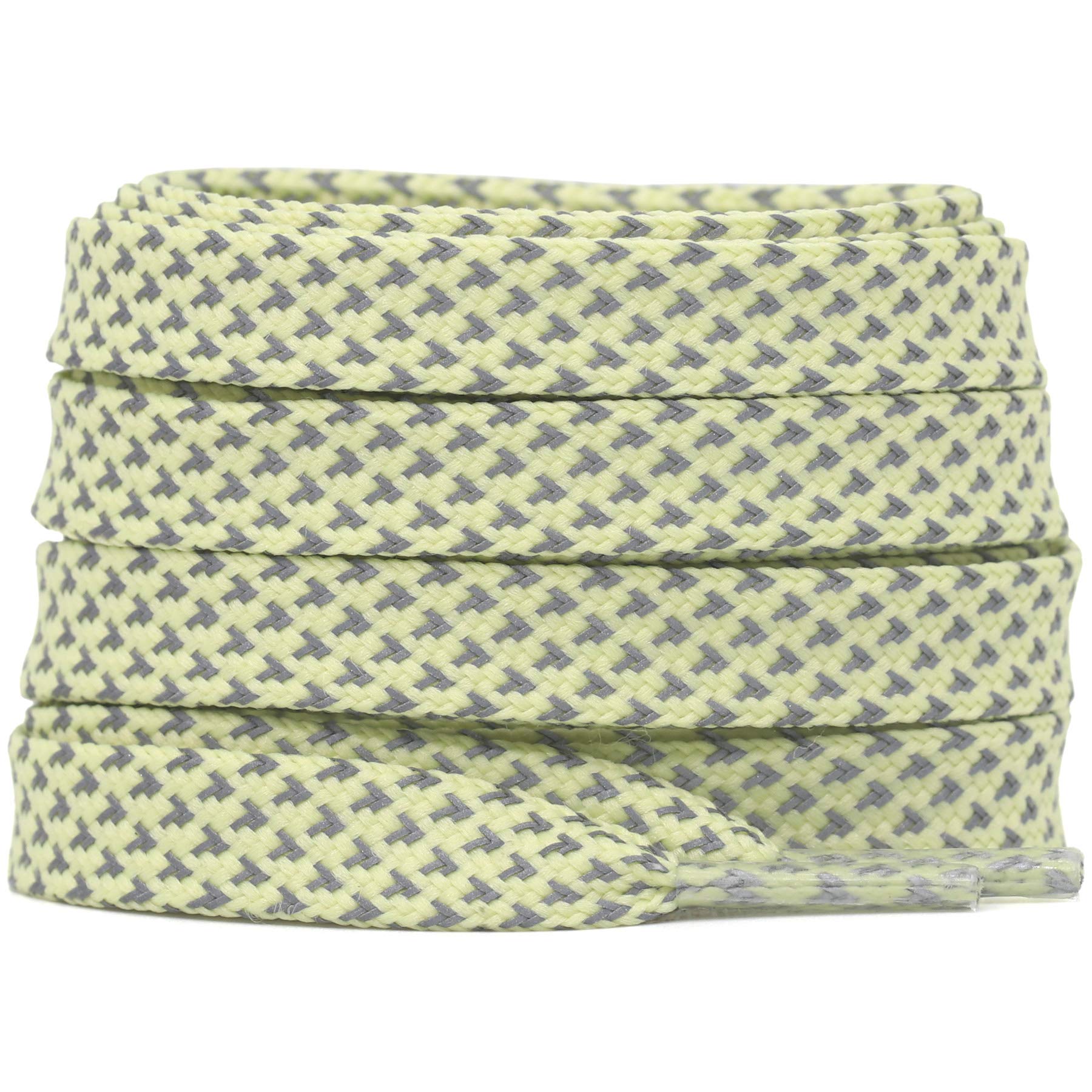 DELELE 2 Pairs Reflective Shoelace Flat Safety Laces for Shoes Sneakers Boots