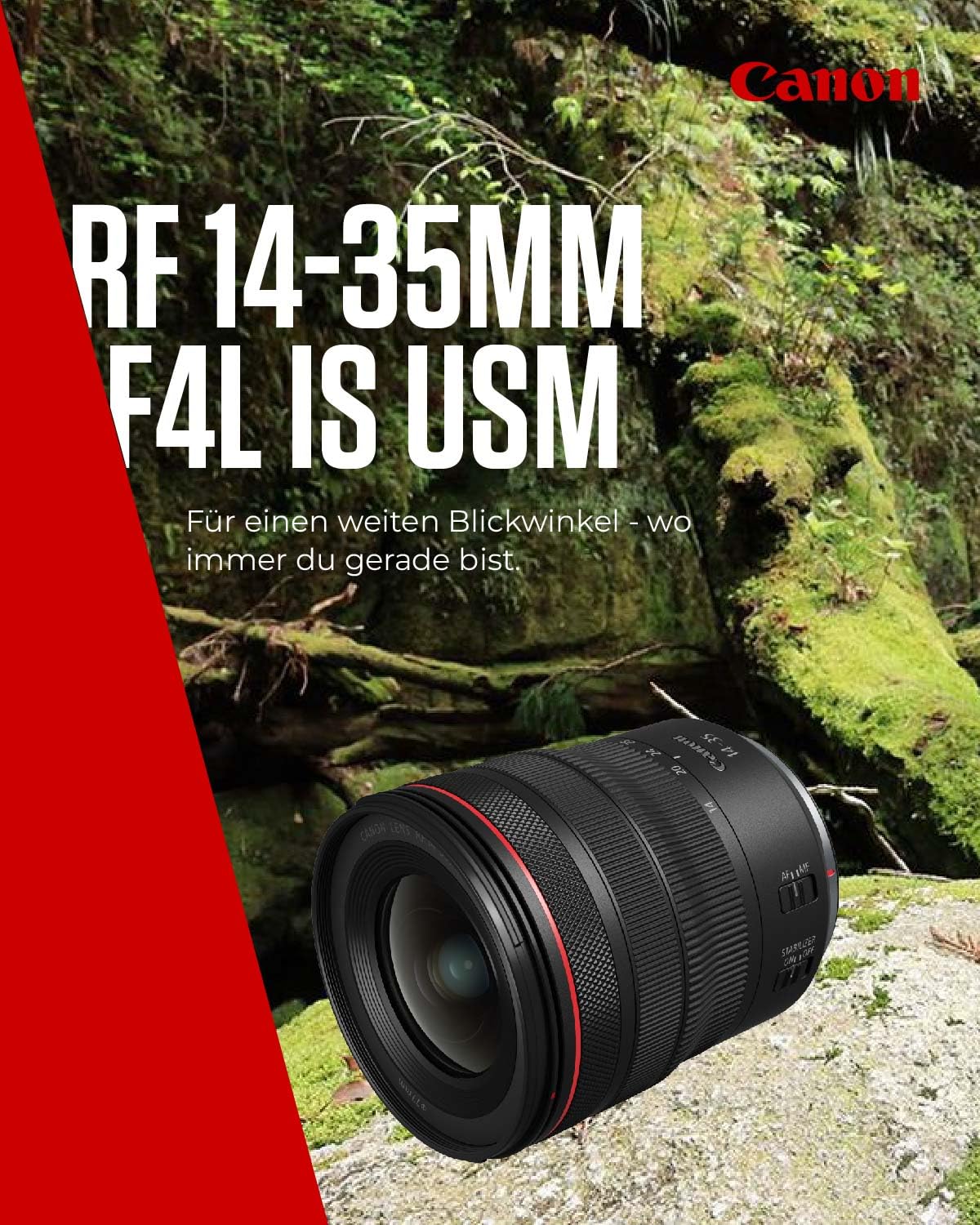 Canon Obiettivo RF 14-35mm F4L IS USM Zoom Ultra-Grandangolare Stabilizzatore Ottico 5 Stop