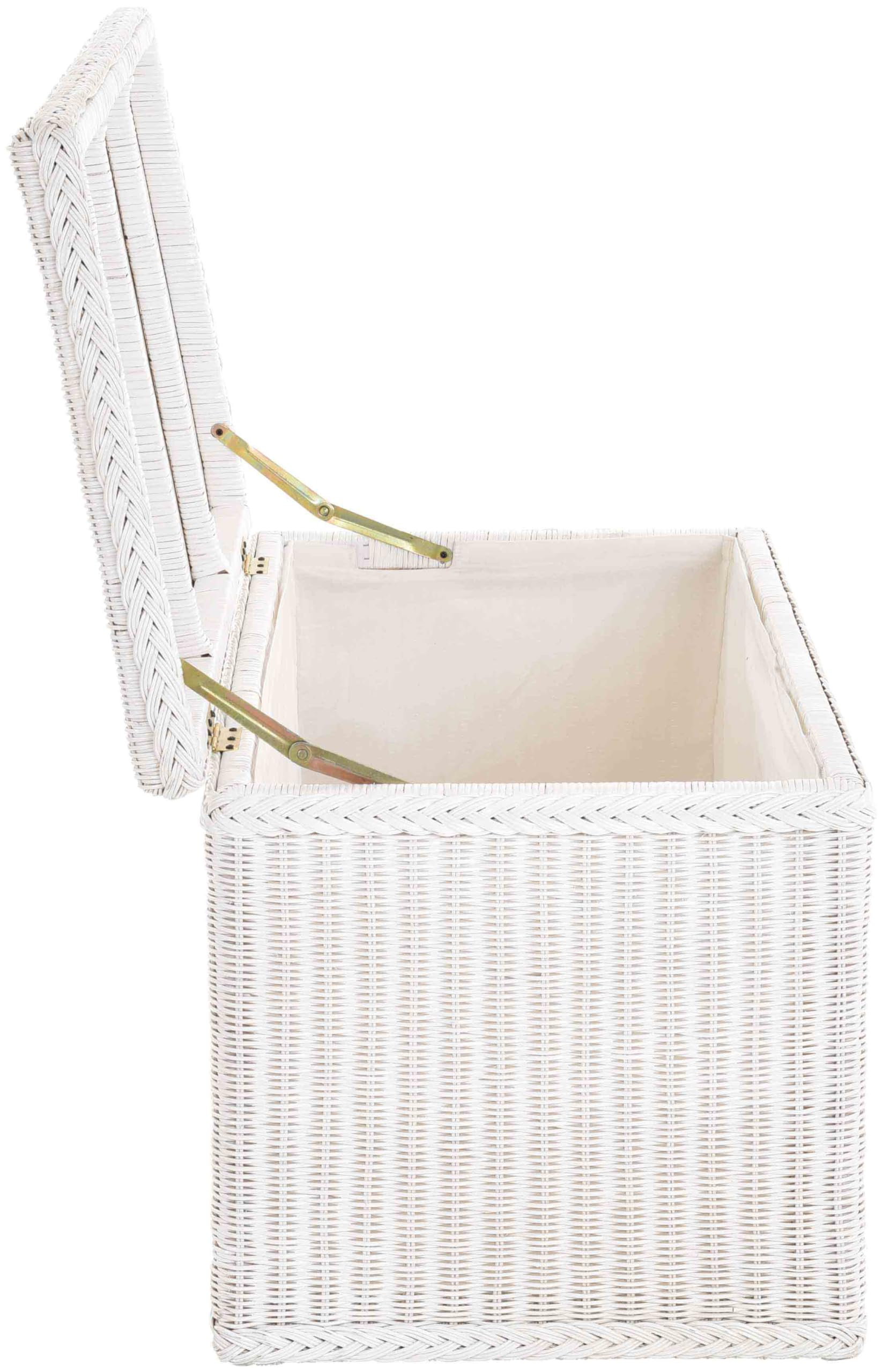 Truhe/Wäschetruhe aus Rattan (Weiß, Groß)
