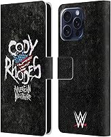 Vista 19 de Head Case Designs Officially Licensed WWE American Nightmare Flag Cody Rhodes Leather Wallet Case Compatible with Apple iPhone 7 Plus/iPhone 8 Plus
