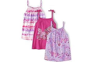 Toddler Girls' Tie-Shoulder Tank Top Casual Sleeveless Tops Loose Fit Summer Blouses