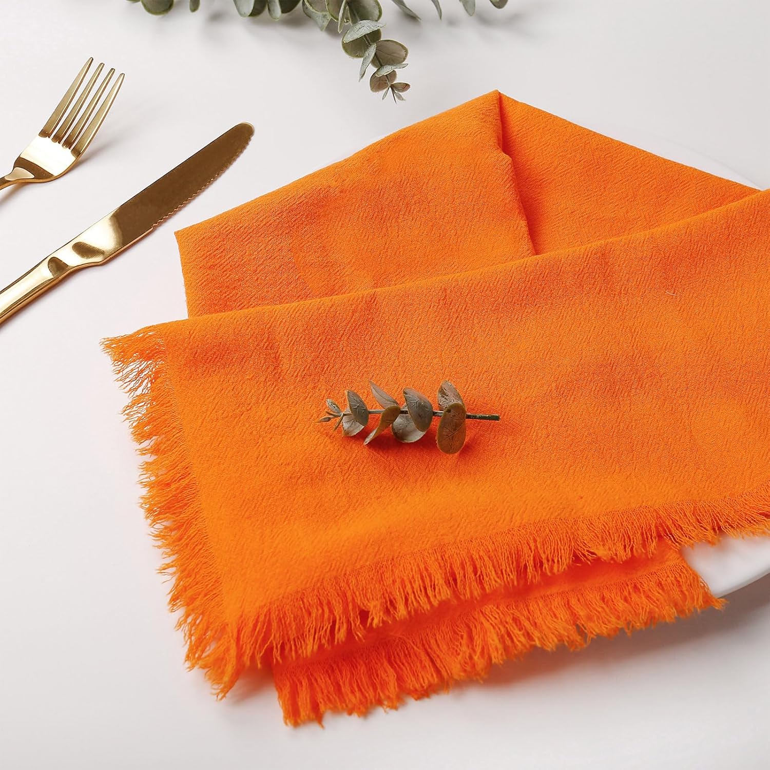 Getfitsoo Fall Cloth Napkins Set of 6, 100 Cotton Napkins