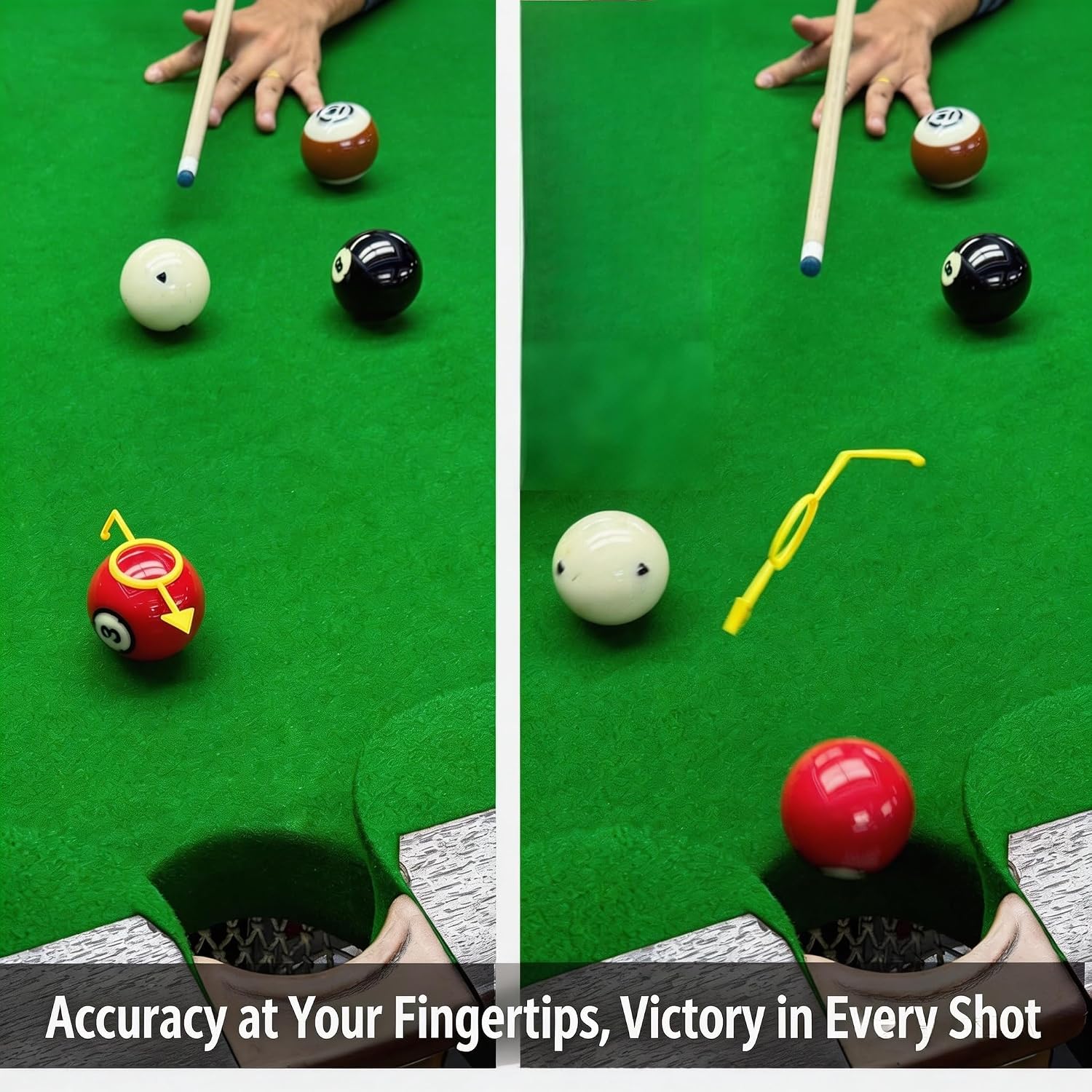 Billiards Aiming Aid,Billiard Aiming Training Aid,Billiards Training Aids,Cue Ball Trainer for 2-1/4"Balls-Easy to Carry,Perfect for Beginners&Billiard Enthusiasts,Boost Accuracy Fast