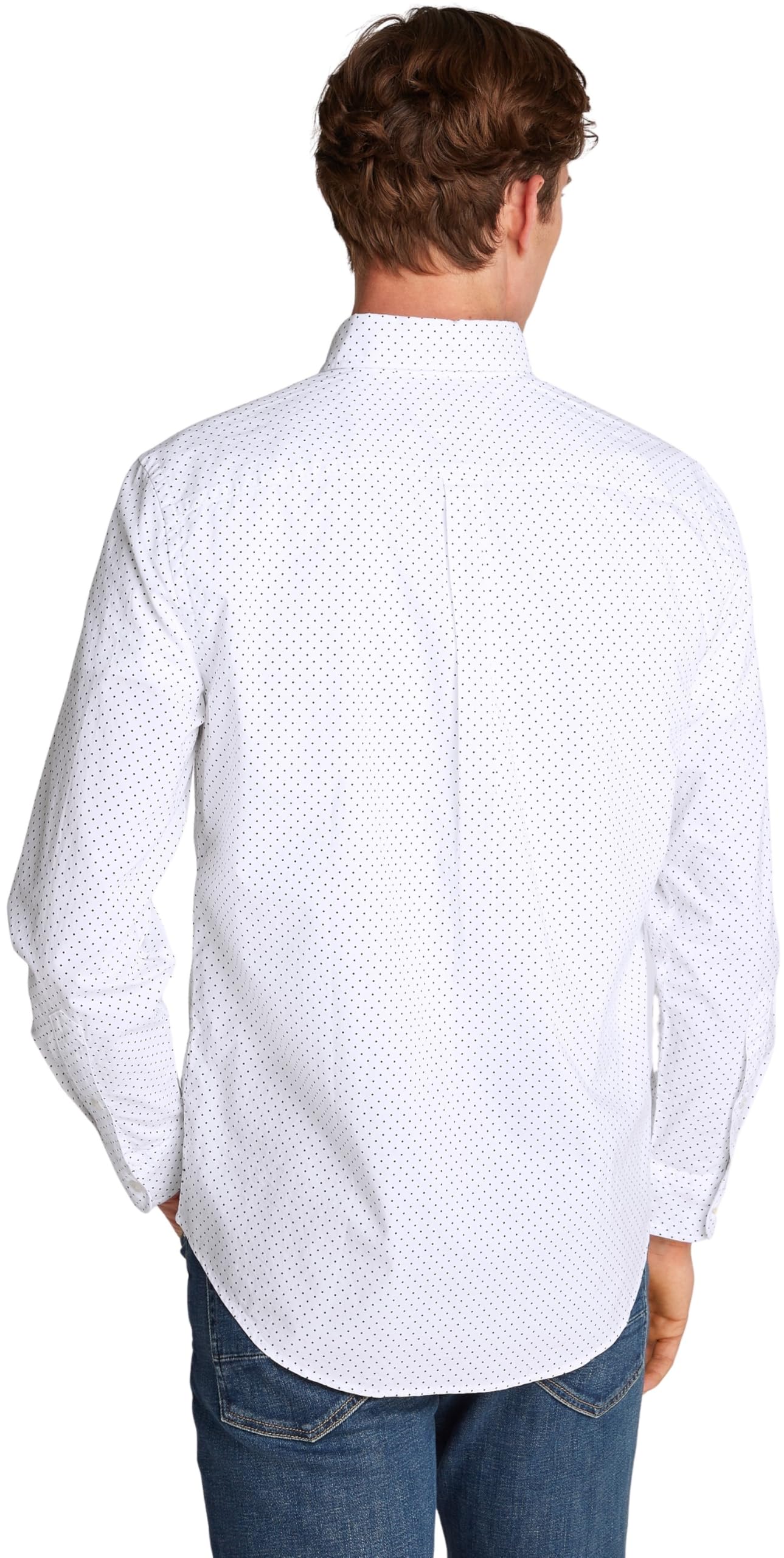 Tommy Hilfiger Camisa Hombre Flex Poplin Polka Dot Regular Fit
