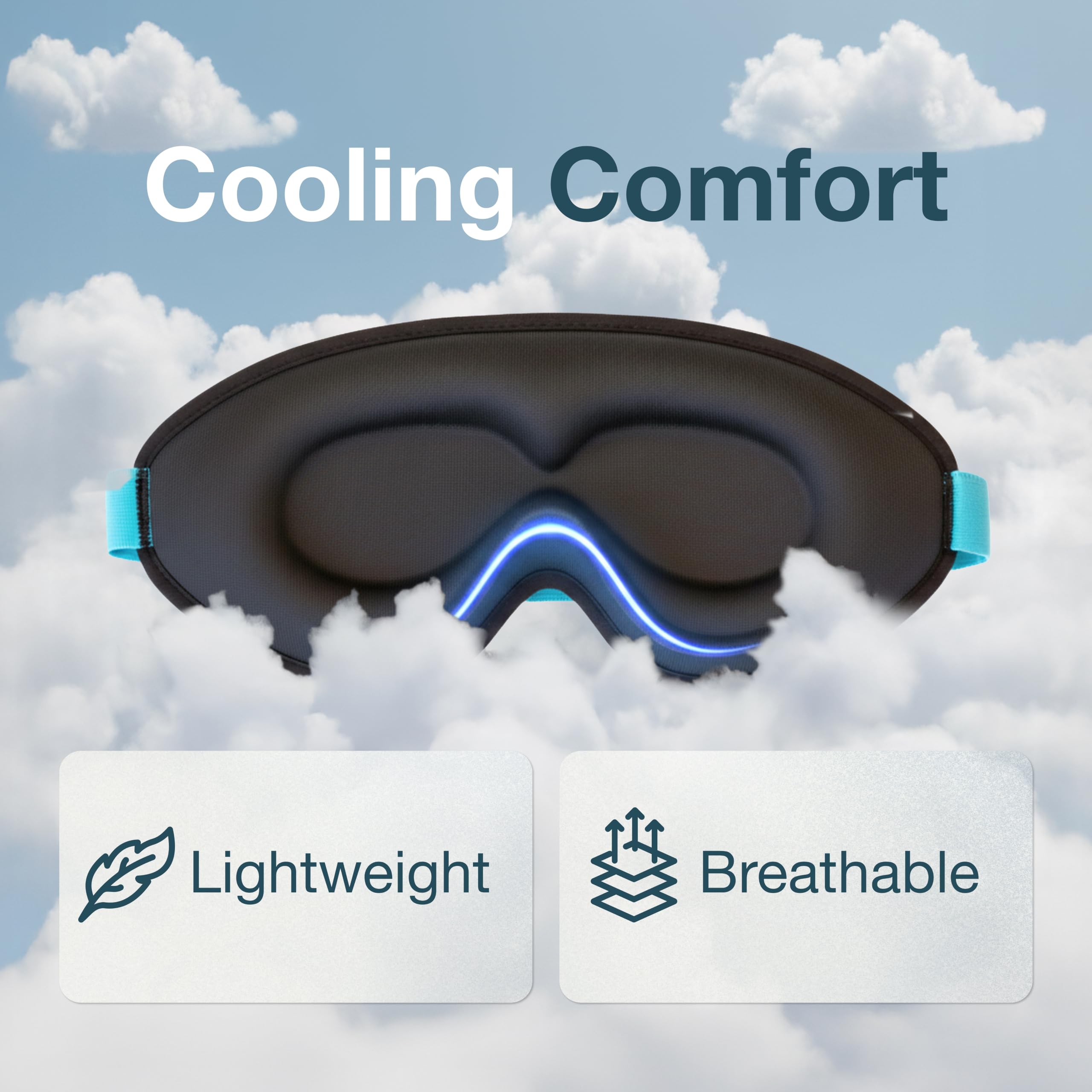 MyHalos Sleep Mask for Men and Women, 3D Blackout Eye Masks for Sleep — Amazon image 7