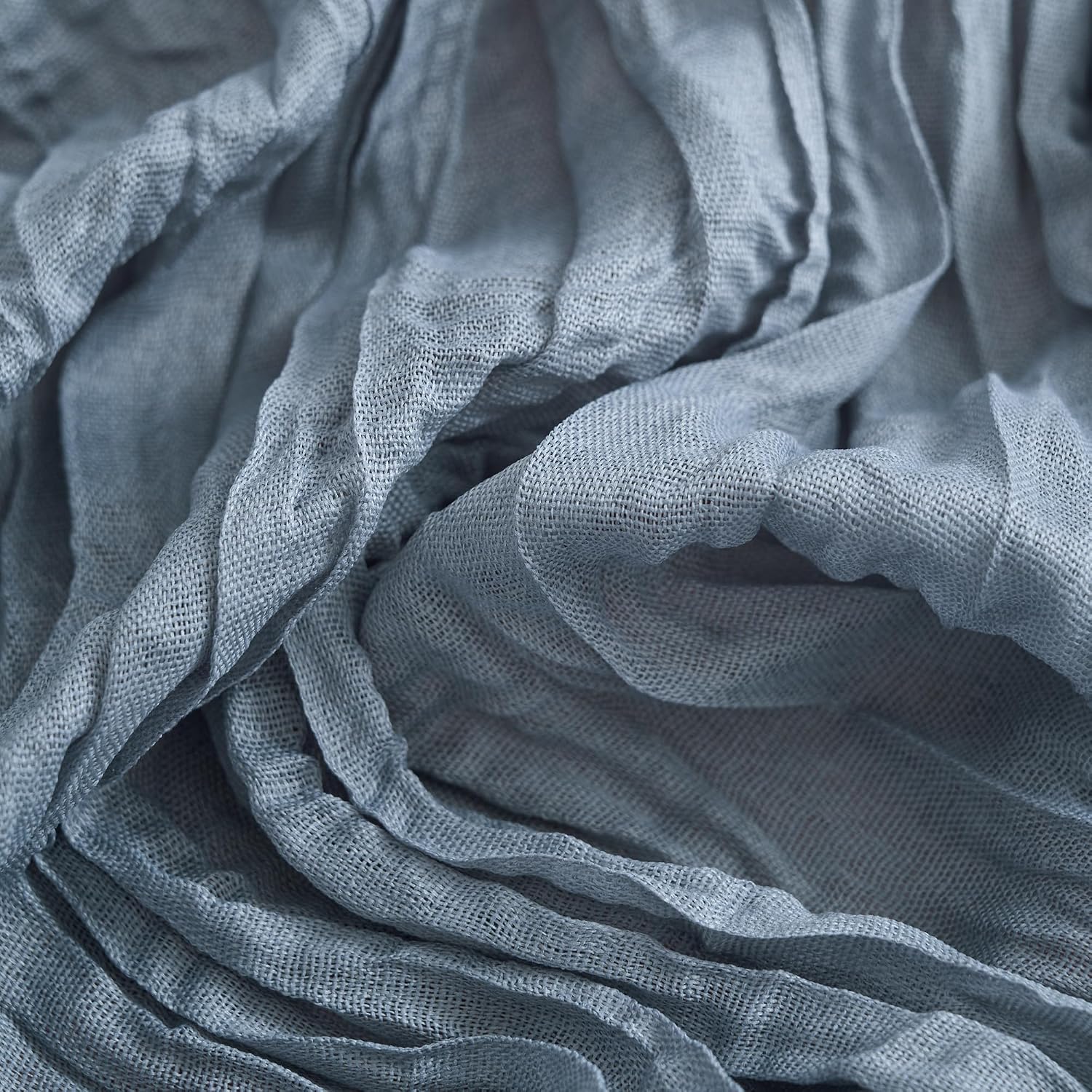Asee'm 2pcs Cheesecloth Table Runner 120 Inches Dusty Blue Boho Gauze Cheese Cloth Runner 10FT Rustic Sheer Table Runners for Centerpiece Wedding Baby Shower Spring Easter Decoration | Boho Sheer Cheese Cloth Table Runners for Party 120 Inches Long Fabric Easter Centerpiece Wedding Baby Bridal Shower Decor