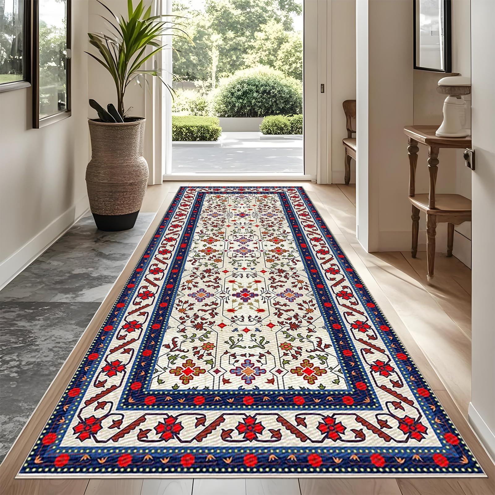 Tapis de cuisine antidérapant long 80x400 cm lavable pour sol de maison
