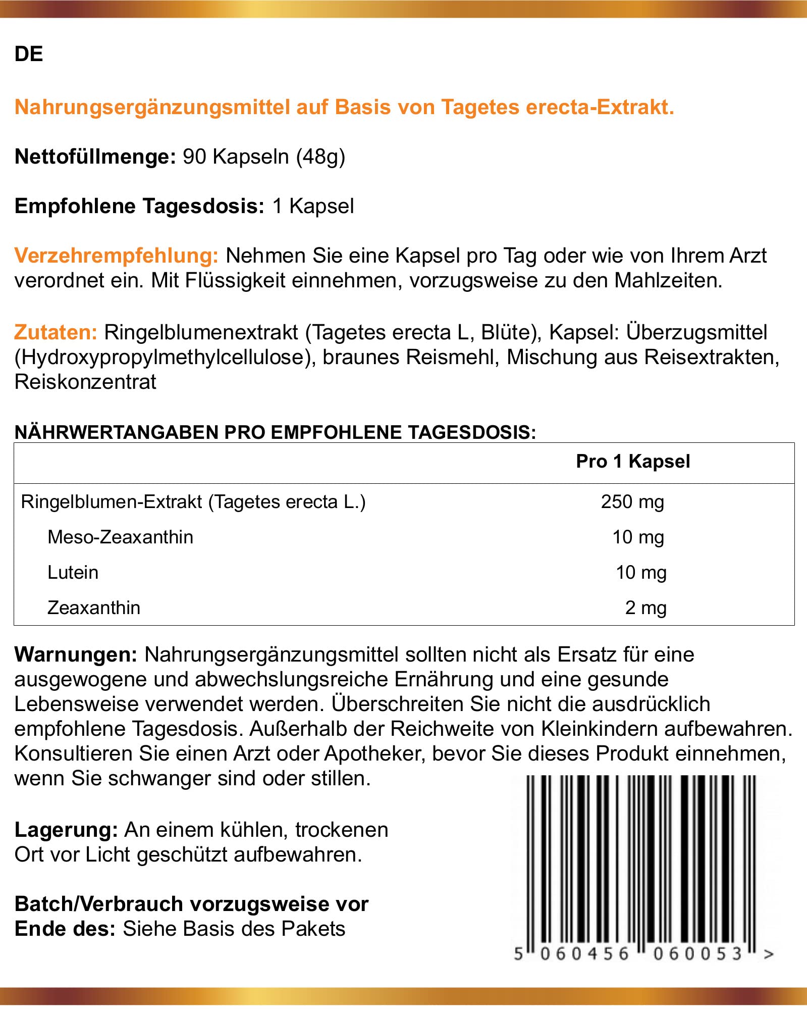 Vision Defender MAC Augenvitamine – Dreifach-Carotinoide: Lutein 10mg, Zeaxanthin 2mg & Meso-Zeaxanthin 10mg – Unterstützung für Sehkraft & Augengesundheit – 90 Kapseln – Hergestellt in Großbritannien