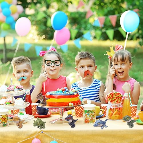 Miniatura 4 de Dinosaurios coleccionables de 6 piezas para exhibir, divertidos juguetes de dinosaurio para niños de 3 años en adelante, regalo de cumpleaños,