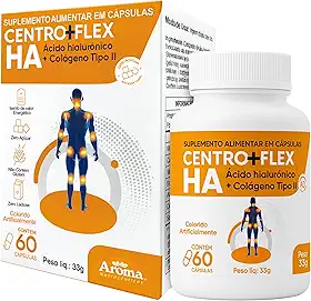 Saúde Articular e Mobilidade Centro+Flex HA Ácido Hialurônico Colágeno Tipo 2 60 Cápsulas