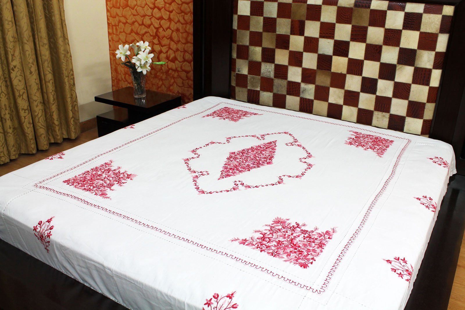 Hand Embroidery Bed Sheet Designs