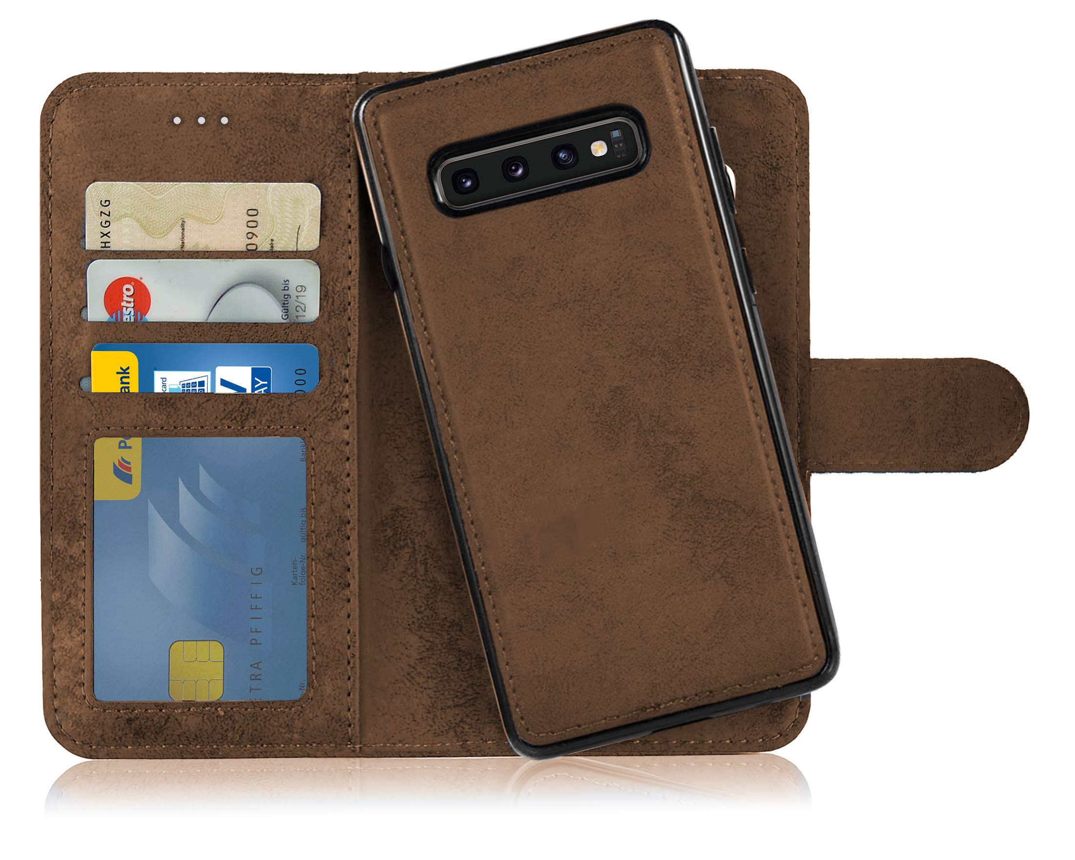 Mygadget Flip Case For Samsung Galaxy S10 Plus Removable Magnetic