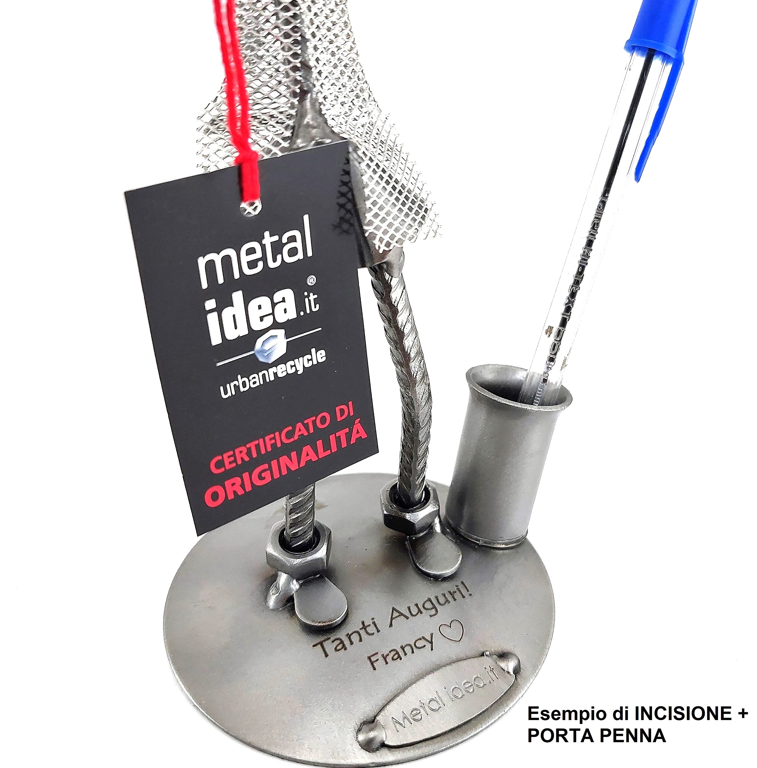 OTORINO CON PAZIENTE IN METALLO CON VITI BULLONI CHIODI DI METAL IDEA - IDEA REGALO ORIGINALE - 100% ARTIGIANALE - MADE IN ITALY - PERSONALIZZABILE
