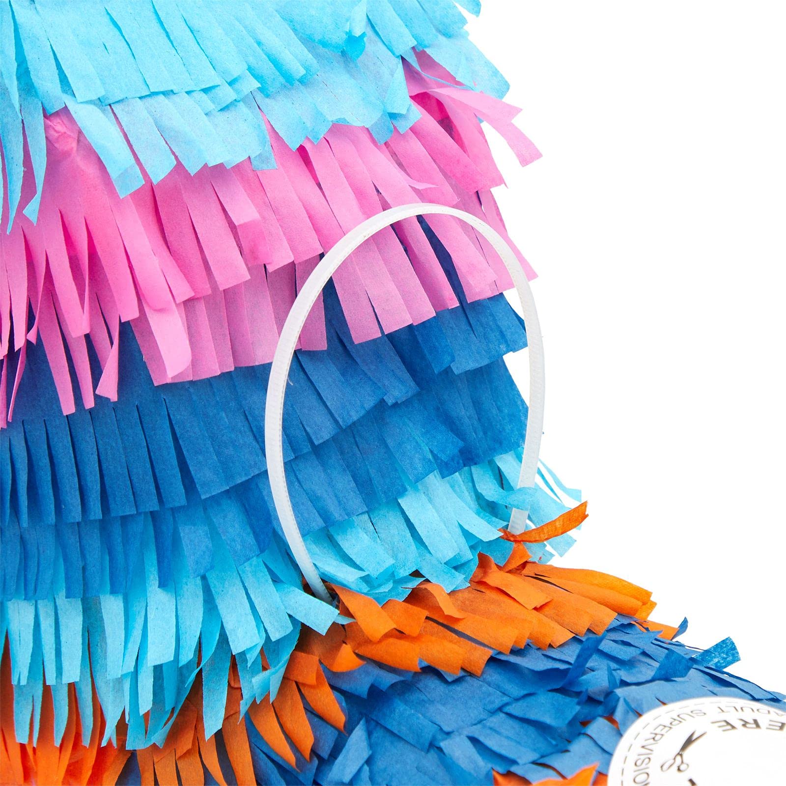 Small Rainbow Donkey Pinata for Birthday Party Decorations, Cinco de Mayo, Mexican Fiesta (12.5 x 15 x 4.7 In)