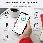 Wyze Verrouillage, Serrure d'entrée sans clé d'empreinte, Remplacement Bluetooth intelligent, Clavier rétroéclairé, IPX5 Histoire de l'application et accès programmé, Auto-Lock, BHMA, UL 20-Min Éclairage