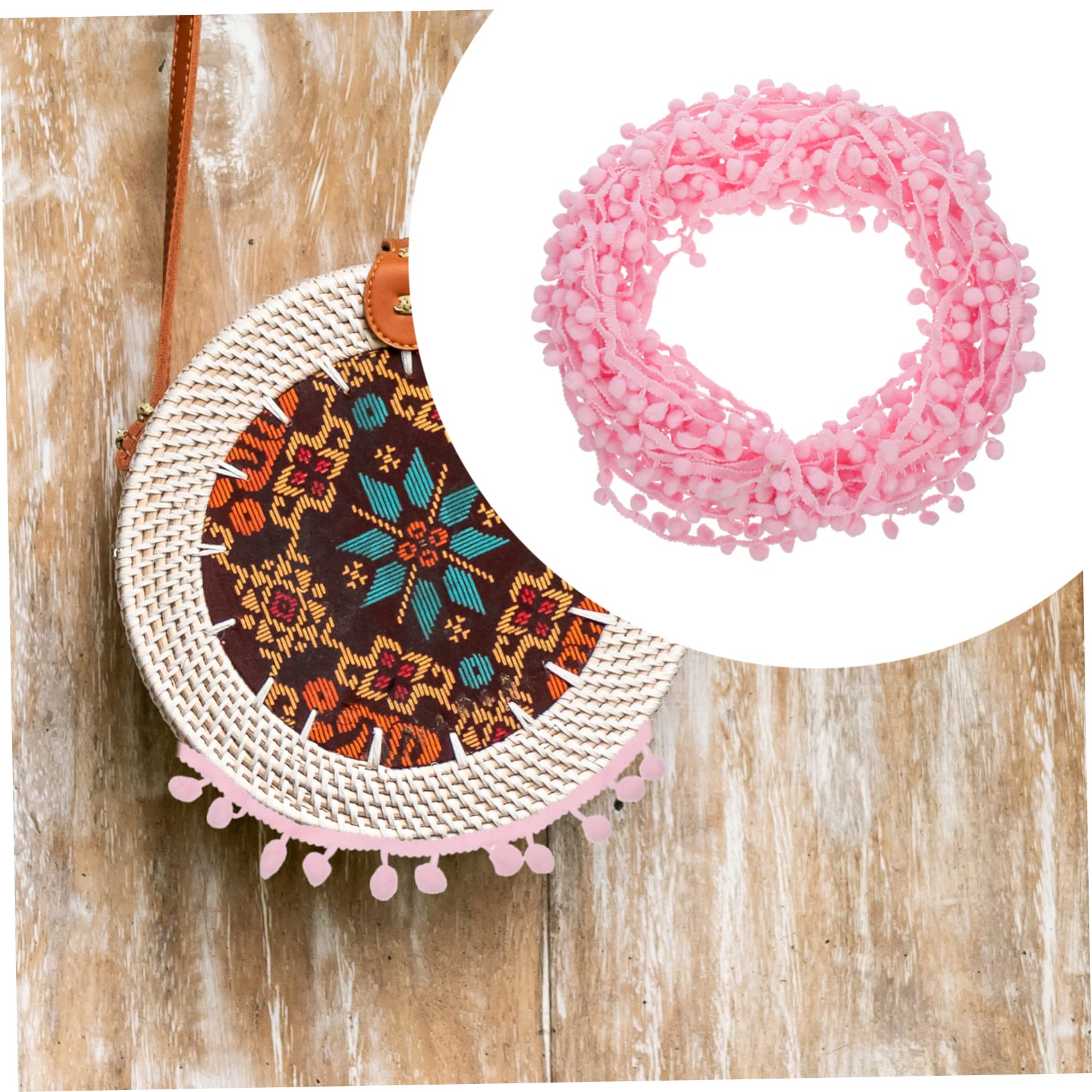 Operitacx 3stücke Pom Pom Fringe Trim Farbige Pompons Für Nähprojekte Vielseitig Einsetzbar Für Kleidung Vorhänge Und Wohnaccessoires Yards
