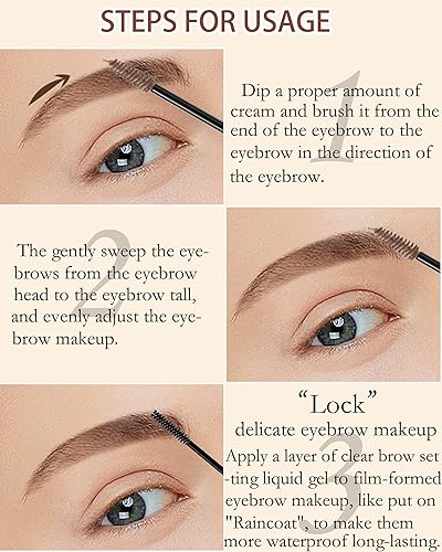 Miniatura 6 de Gel de cejas tintado impermeable rubio y pegamento transparente para cejas, máscara de cejas teñida, maquillaje líquido de color de cejas a prueba