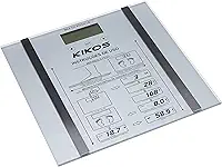 Balanca Digital Ison Prata Kikos; mede gordura, água e peso corporal de forma prática, Possui memória para armazenar até 10 medidas de 10 usuários diferentes.