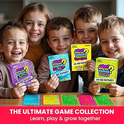 Miniatura 2 de QUOKKA 4-Pack Card Game| 2000+ Hilarious Questions| Funny Family & Party Board Games for Kids, Teens, Adults - Travel, Pop Culture, Daily Life &